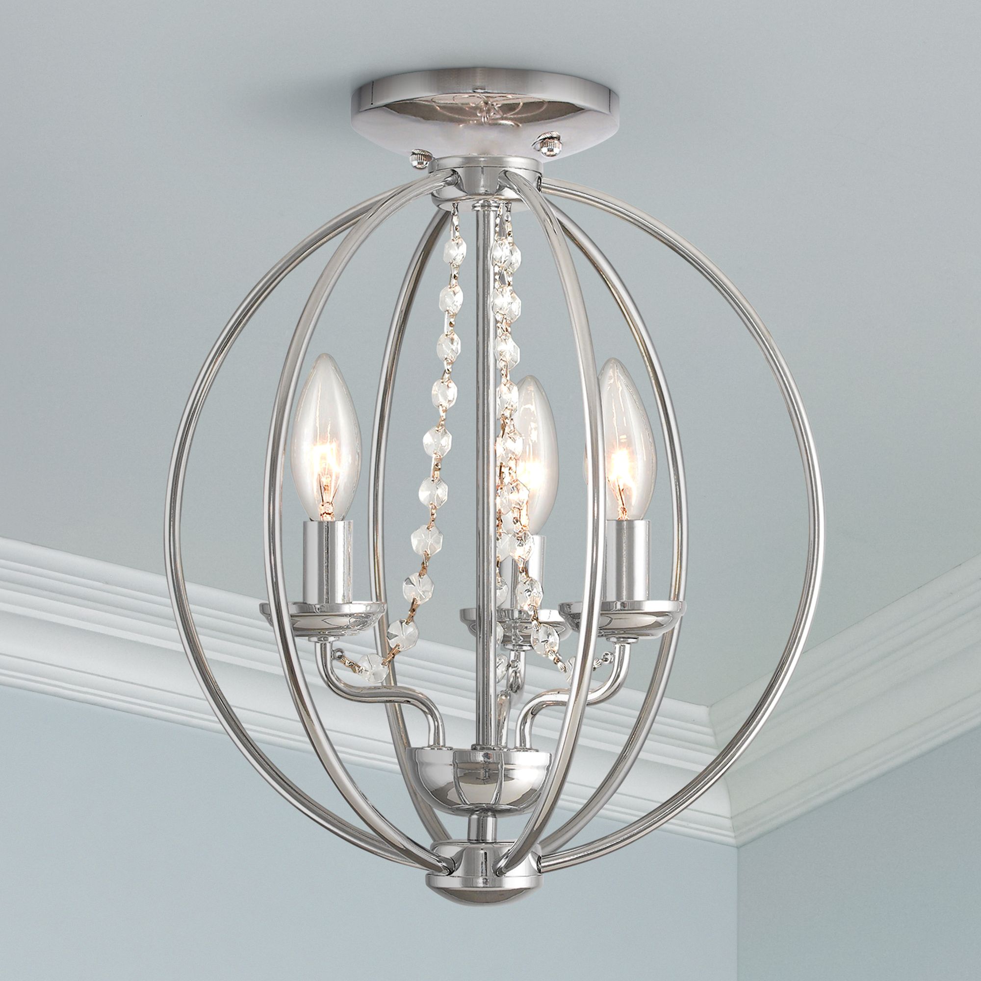 Arabella 12" Wide Polished Chrome Convertible Ceiling Light 67Y67