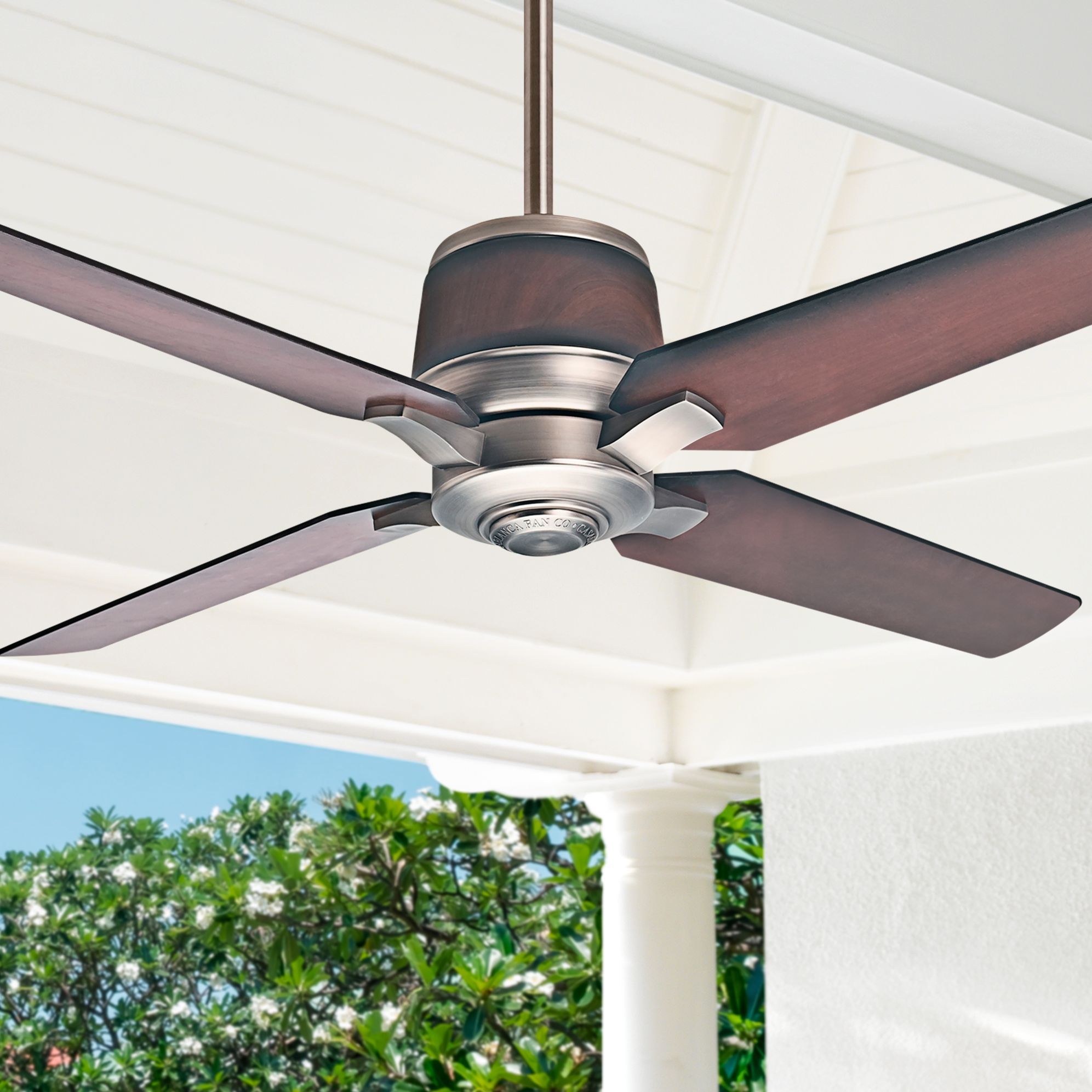 54 Casablanca Stealth Brushed Nickel Led Ceiling Fan Shelly Lighting