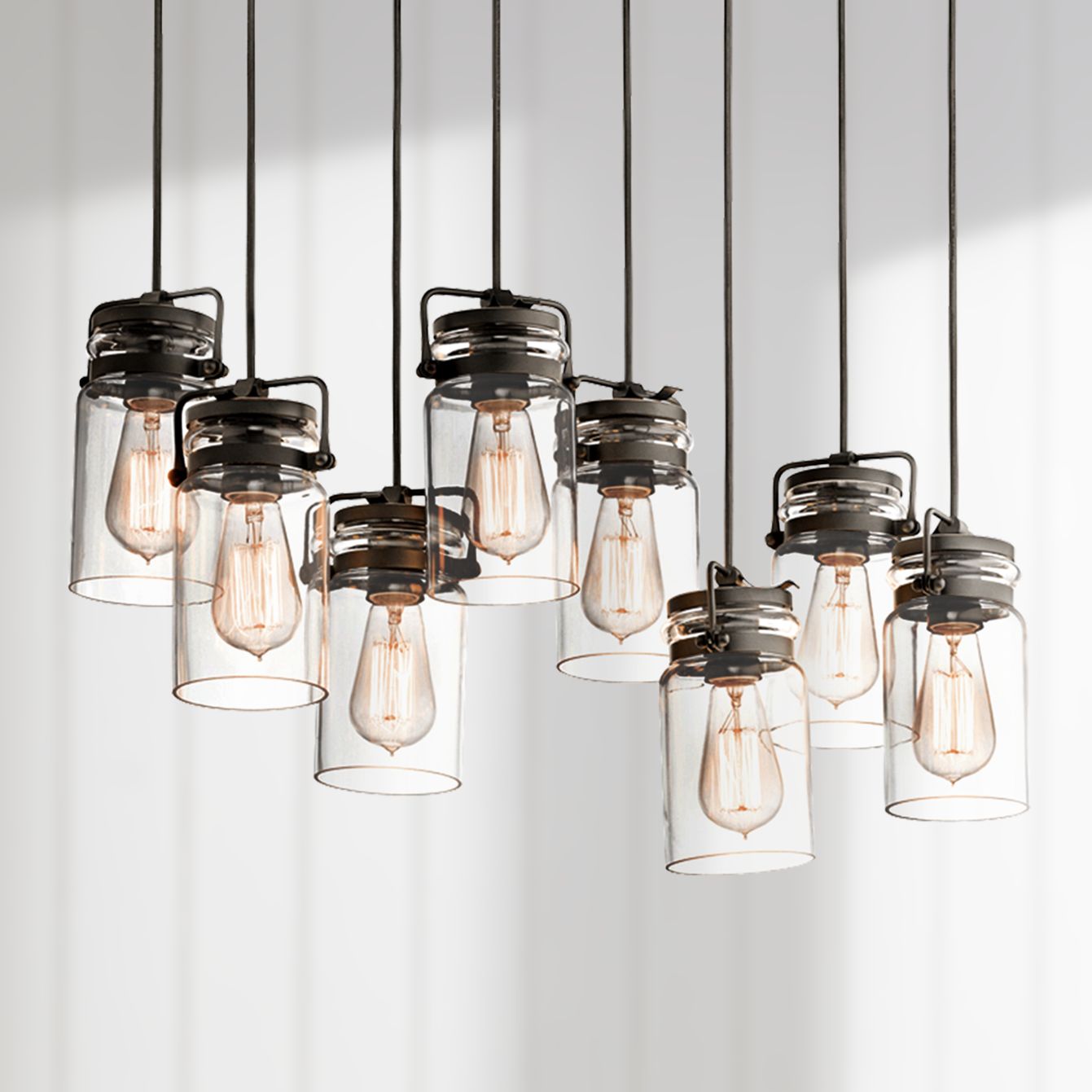 Kichler Brinley 25 1/2" Wide Old Bronze 8Light Pendant 6P600
