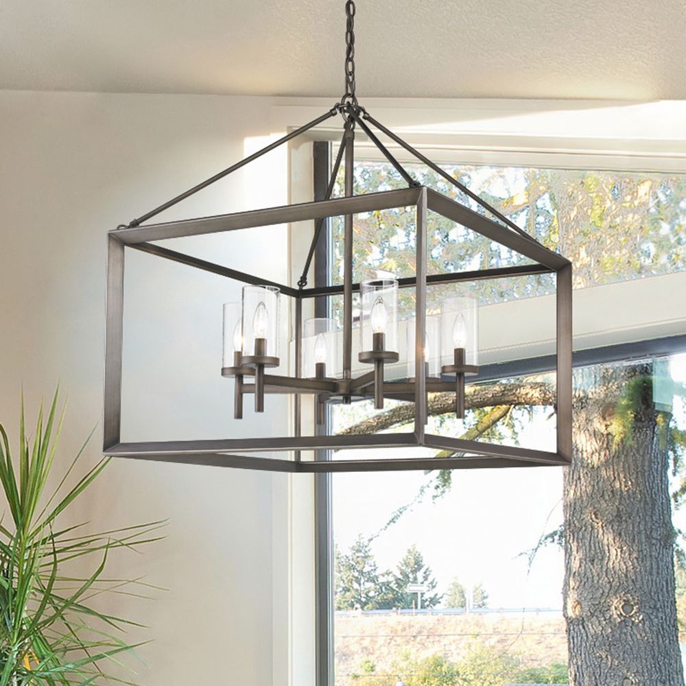 Smyth 26 3/4" Wide Gunmetal Bronze Cage Chandelier 6R004 Lamps Plus