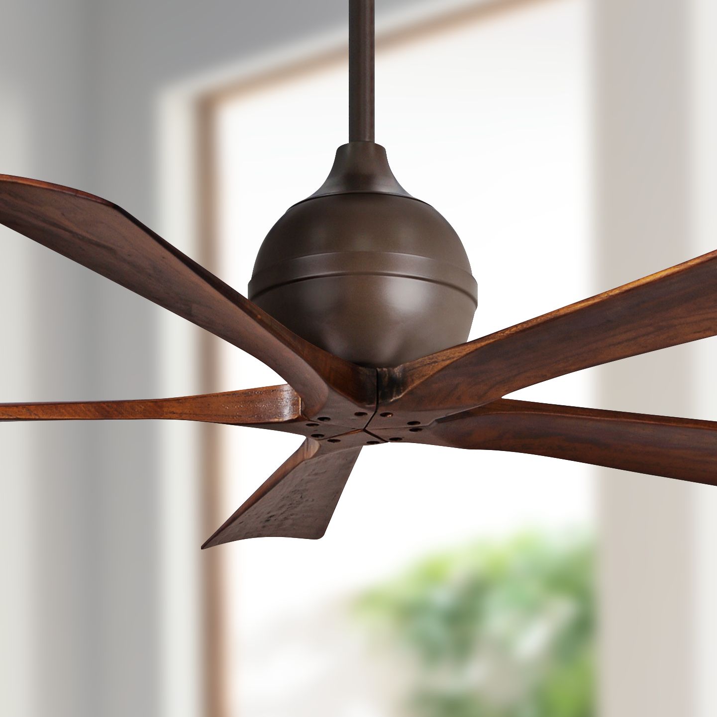 52" Matthews Irene 5Blade Walnut Bronze Ceiling Fan 6X811 Lamps
