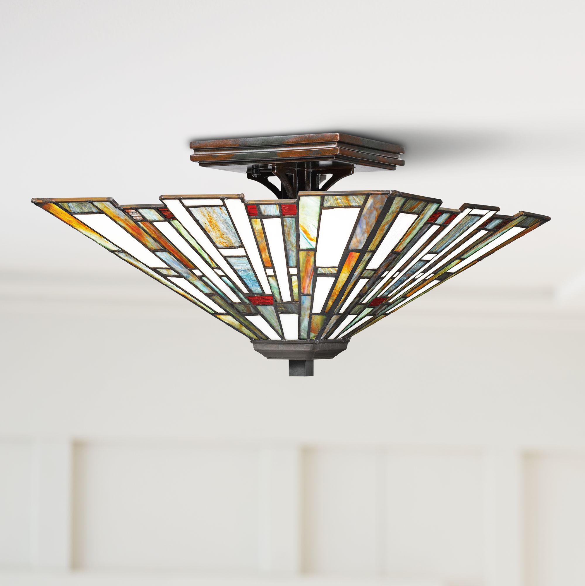 Quoizel Maybeck 14 1/2" Wide Valiant Bronze Ceiling Light 70R58