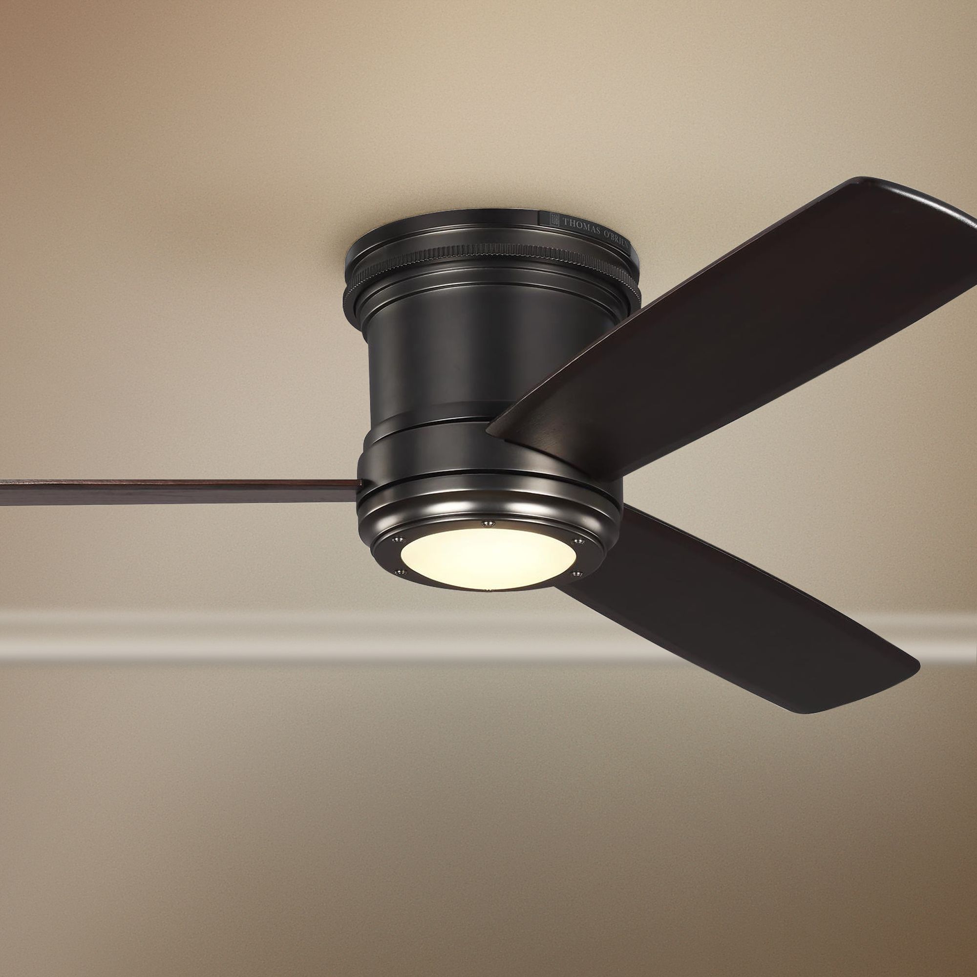 56" Aerotour SemiFlush Deep Bronze LED Hugger Ceiling Fan 70T98