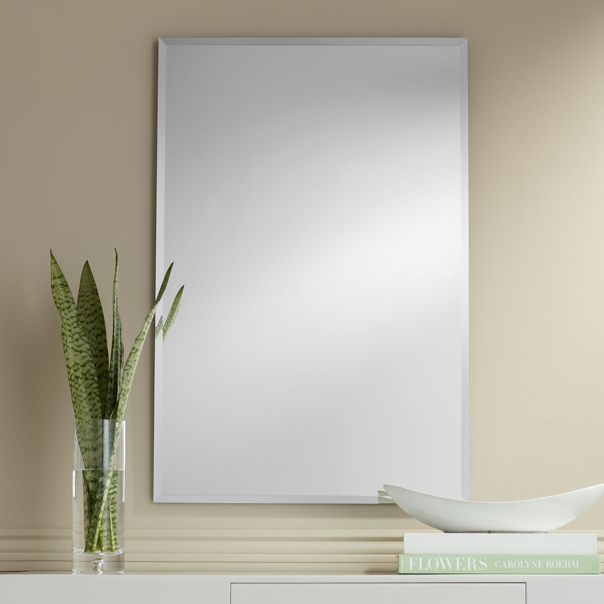 Brix 24" x 36" Frameless Rectangle Vanity Wall Mirror 70W02 Lamps Plus