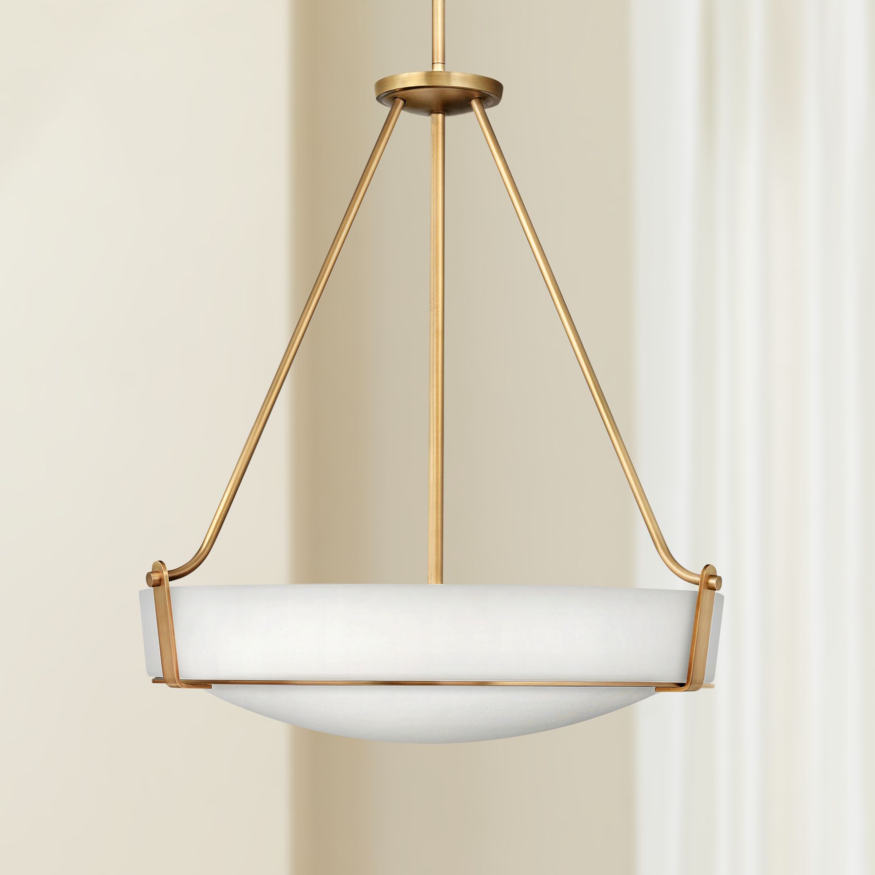 Hinkley Hathaway 26 3/4"W Heritage Brass Bowl Pendant Light 70Y56