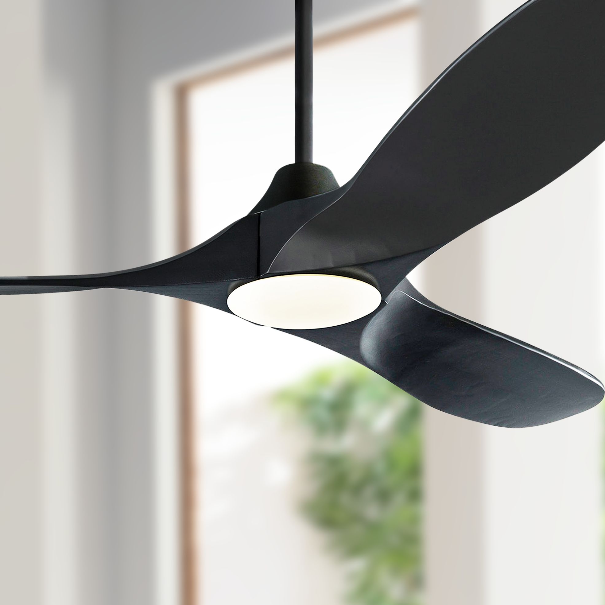 52" Monte Carlo Maverick II Matte Black LED Ceiling Fan 71F91