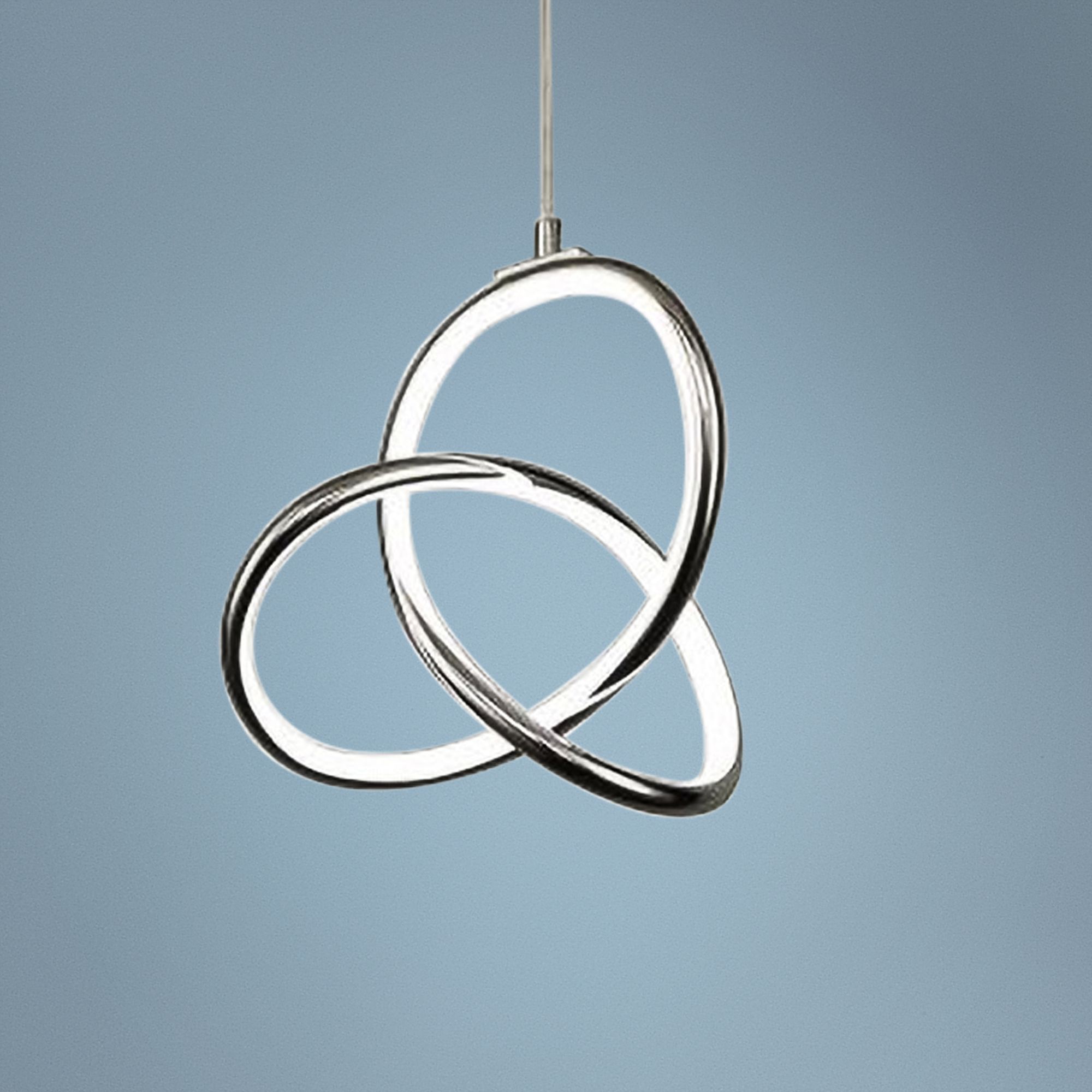 dweLED Vornado 7 1/2" Wide Chrome LED Mini Pendant 72G90 Lamps Plus