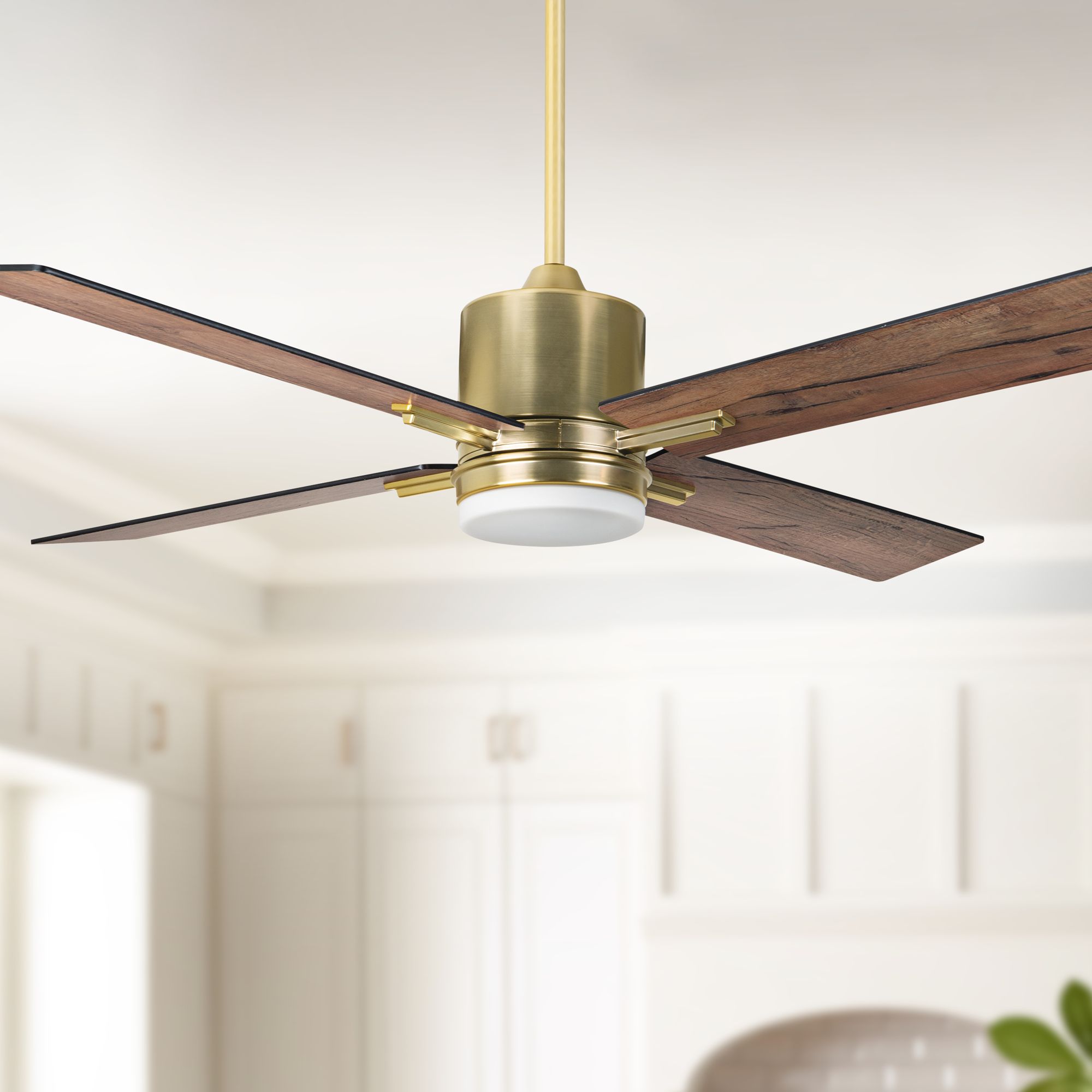 52" Craftmade Teana Satin Brass LED Ceiling Fan 74R08 Lamps Plus