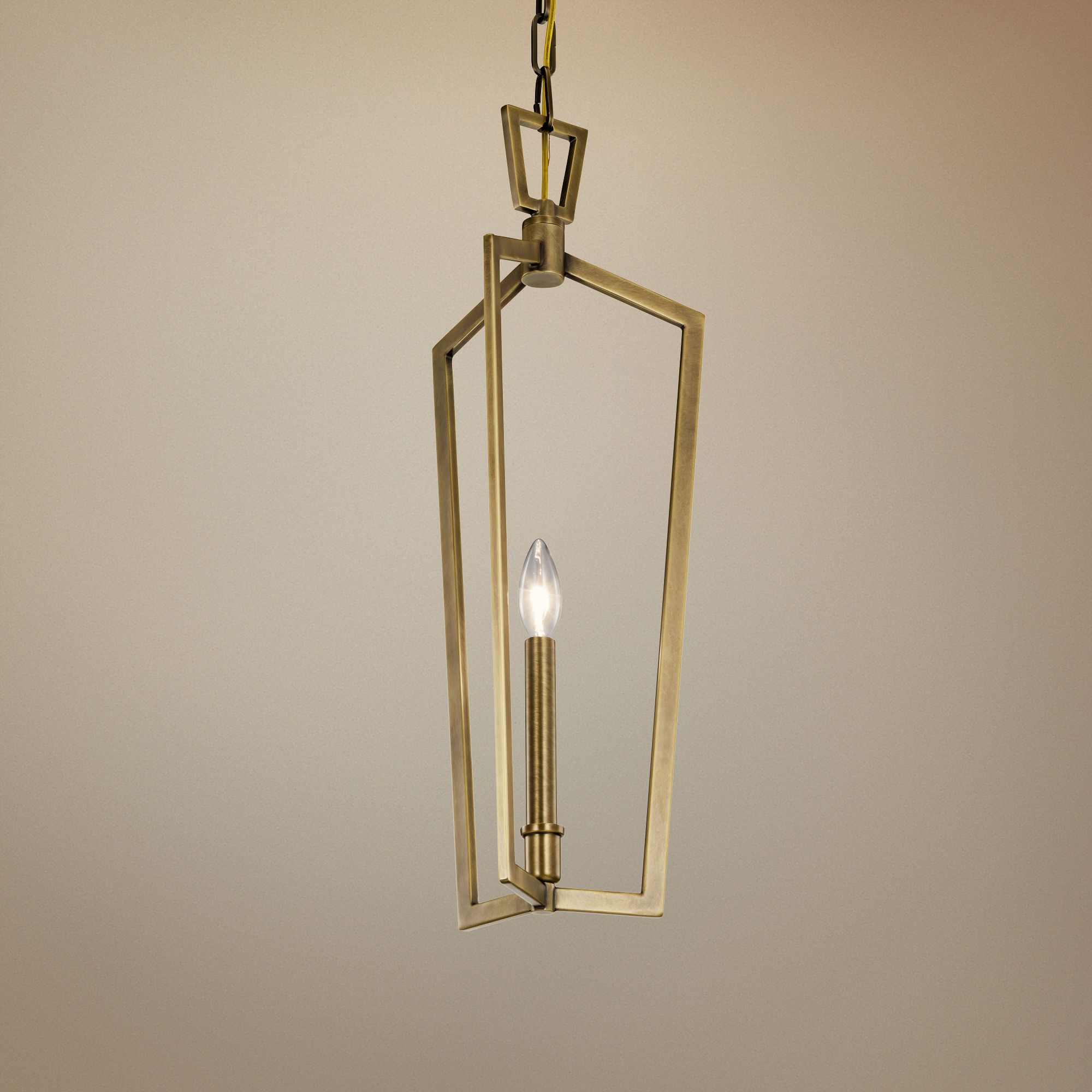 Kichler Abbotswell 9 1/2" Wide Natural Brass Mini Pendant 75D13