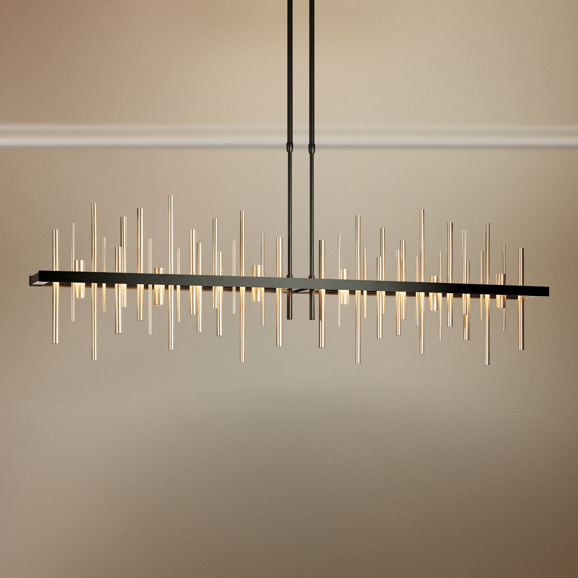 Cityscape 52" Wide Gold Linear LED Island Chandelier 75V49 Lamps Plus