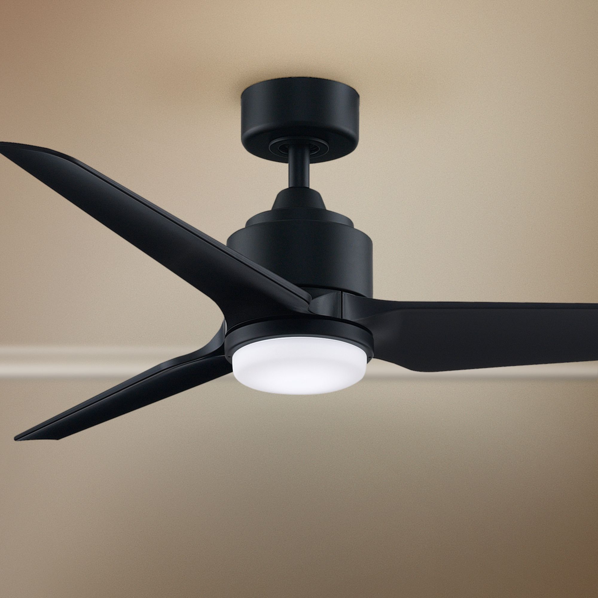 52" Fanimation TriAire Custom Black Outdoor LED Ceiling Fan 78E79