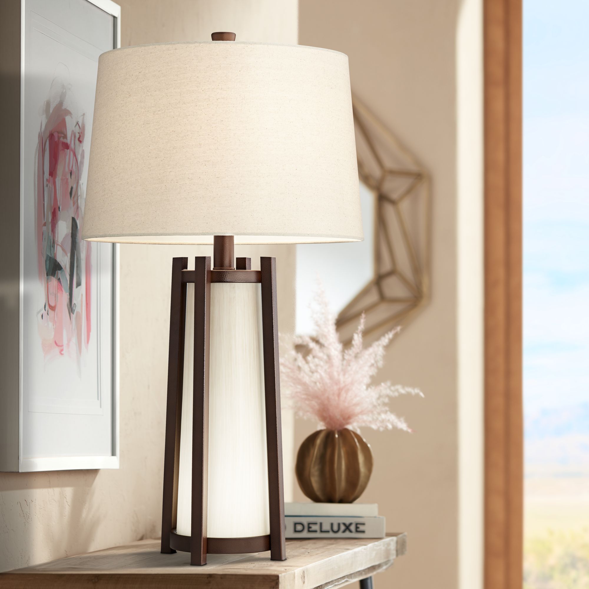 Phillip OilRubbed Bronze Table Lamp with LED Night Light 78P52