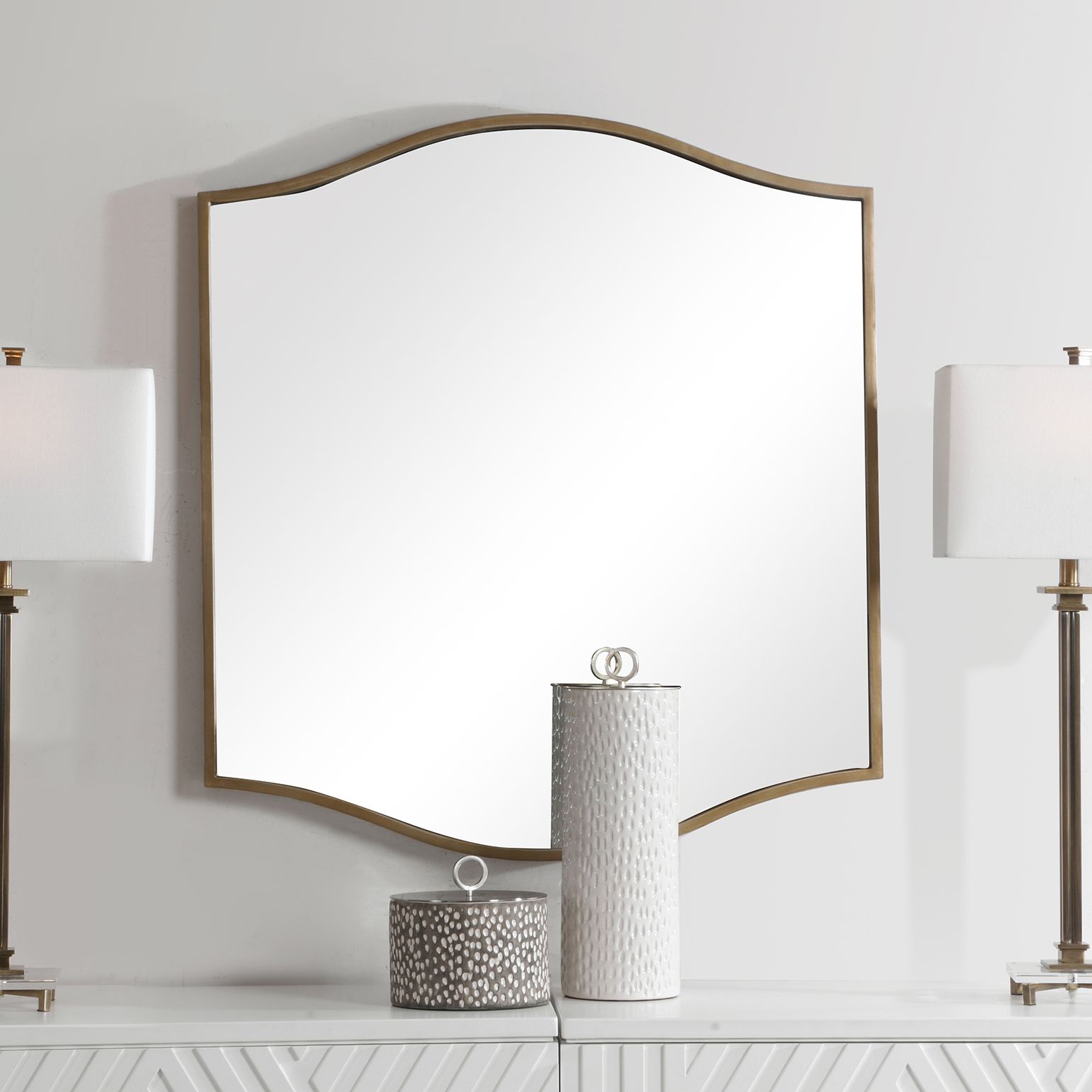 Uttermost Cerise Antique Gold 36" x 40 3/4" Wall Mirror 78R15