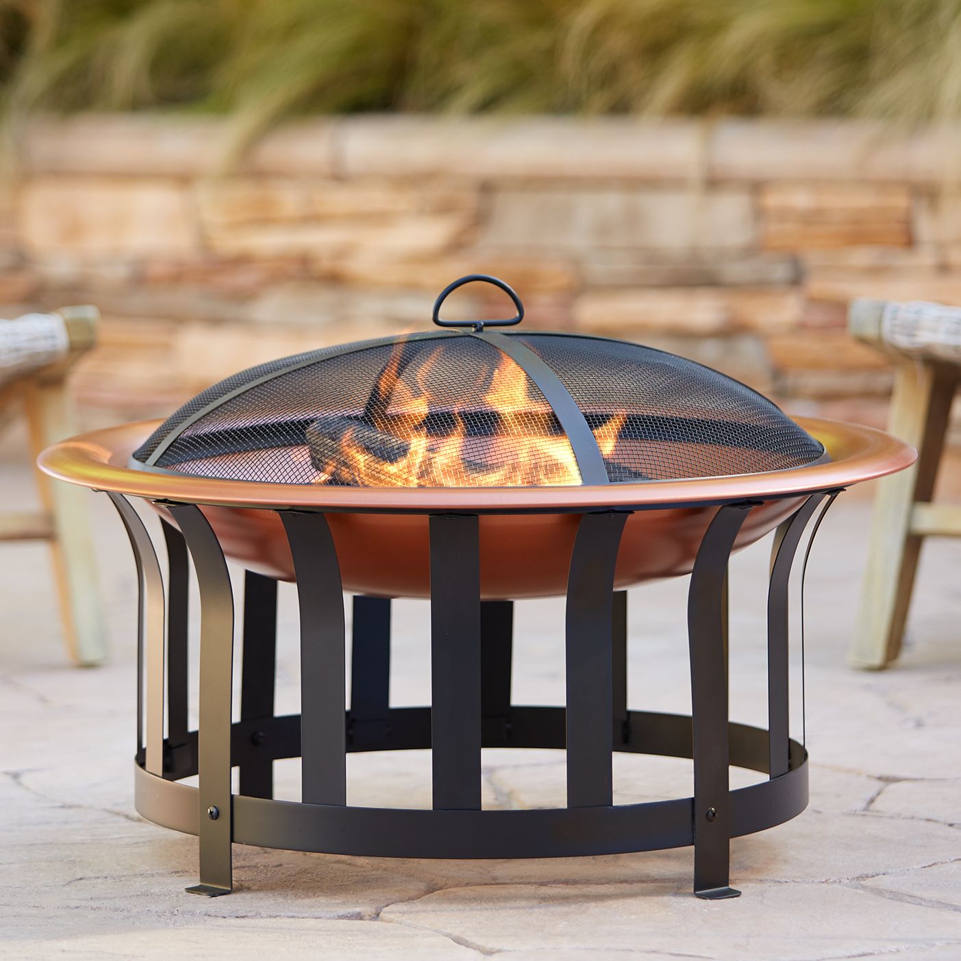 Zurich 30" Round Steel Bowl Outdoor Fire Pit 79D61 Lamps Plus