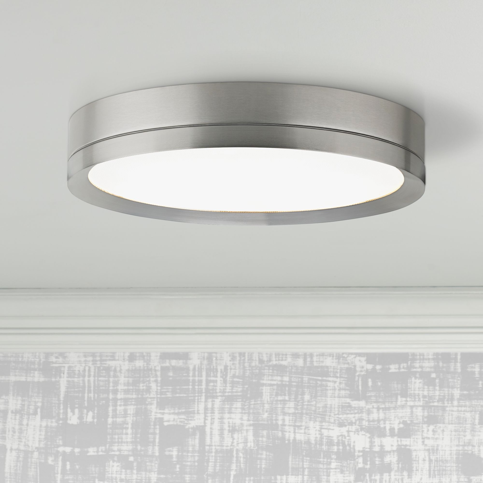 Tech Lighting Finch 12" Round Nickel LED Ceiling Light 7F910 Lamps