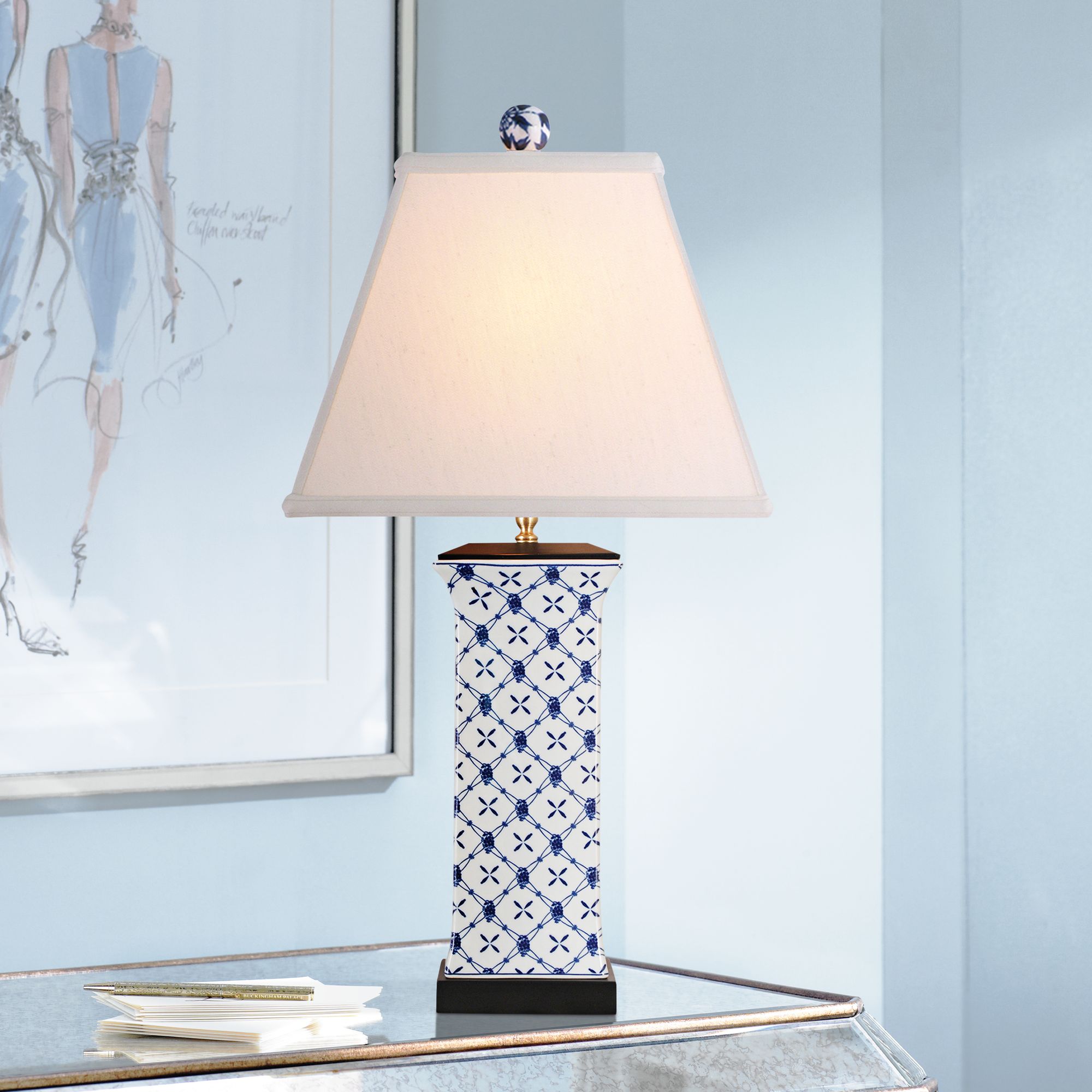 Galway Blue and White Porcelain Table Lamp 7N496 Lamps Plus