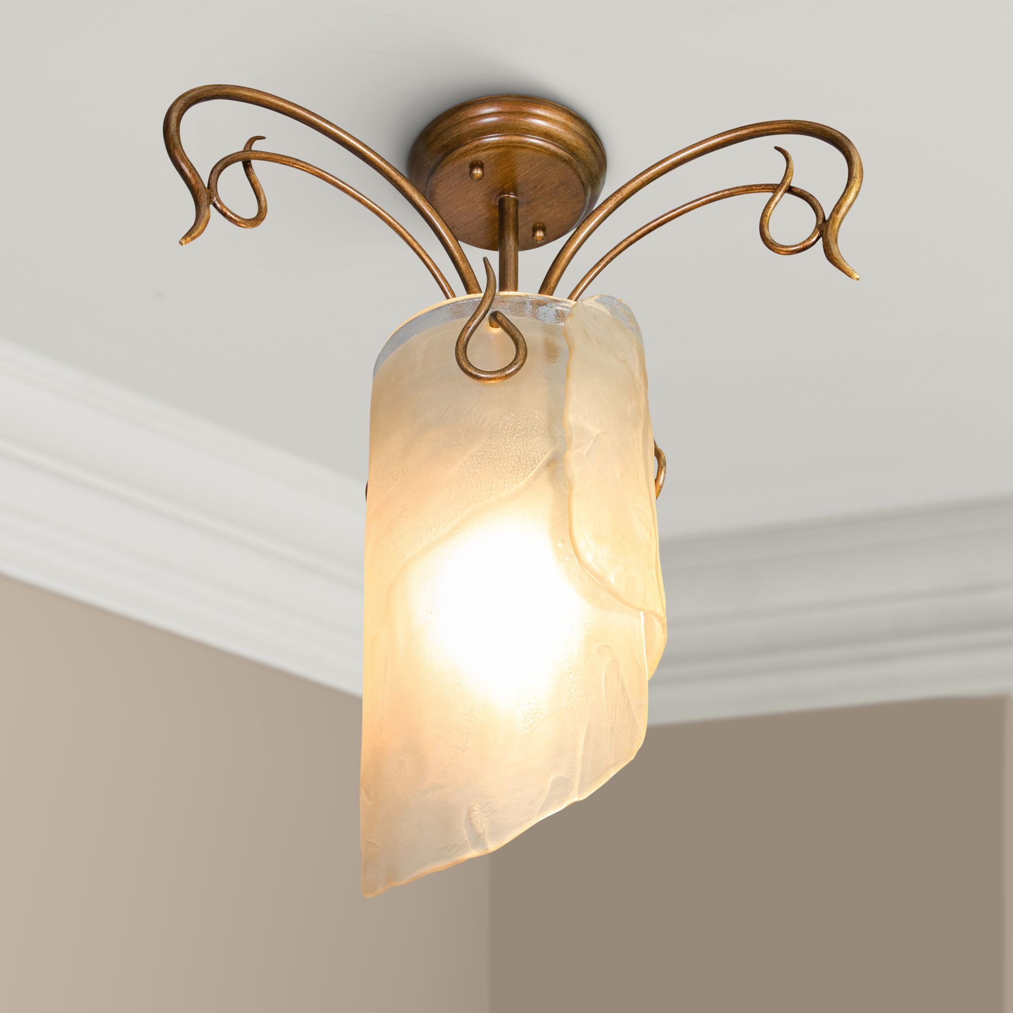 Varaluz Soho 17 1/2" Wide Hammered Ore Ceiling Light 7V970 Lamps Plus