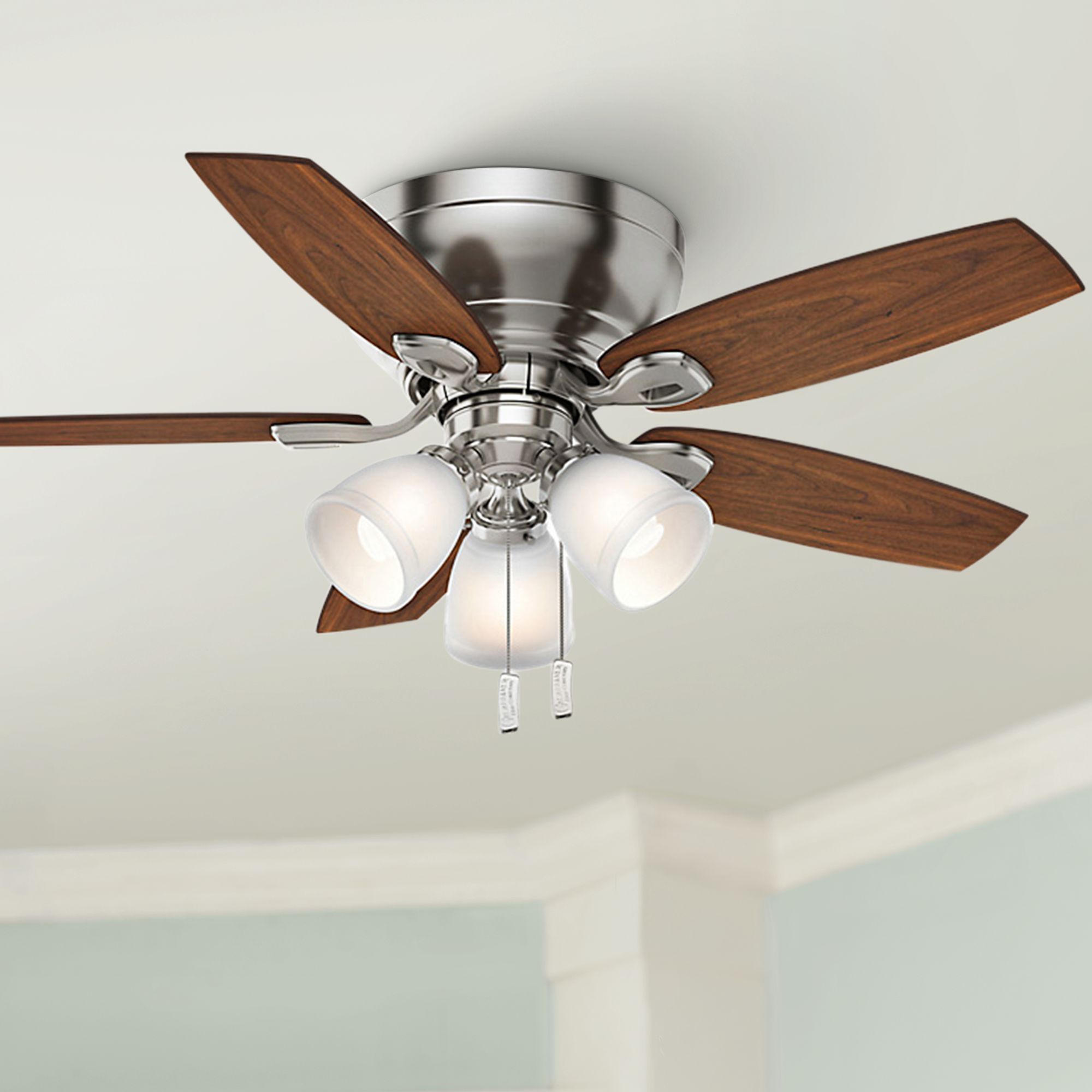 44" Casablanca Durant Brushed Nickel LED Hugger Ceiling Fan 7Y707