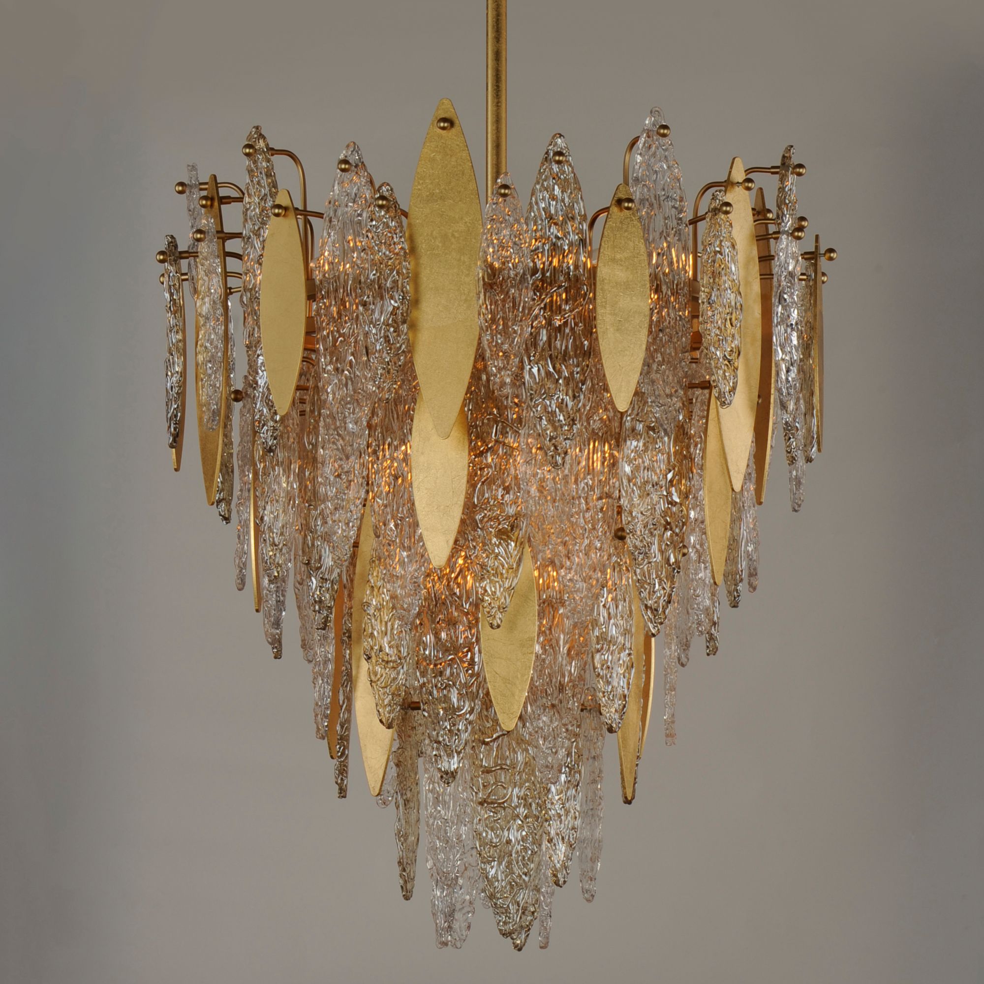 Maxim Majestic 24" Wide Gold Leaf Pendant Chandelier 80F45 Lamps Plus