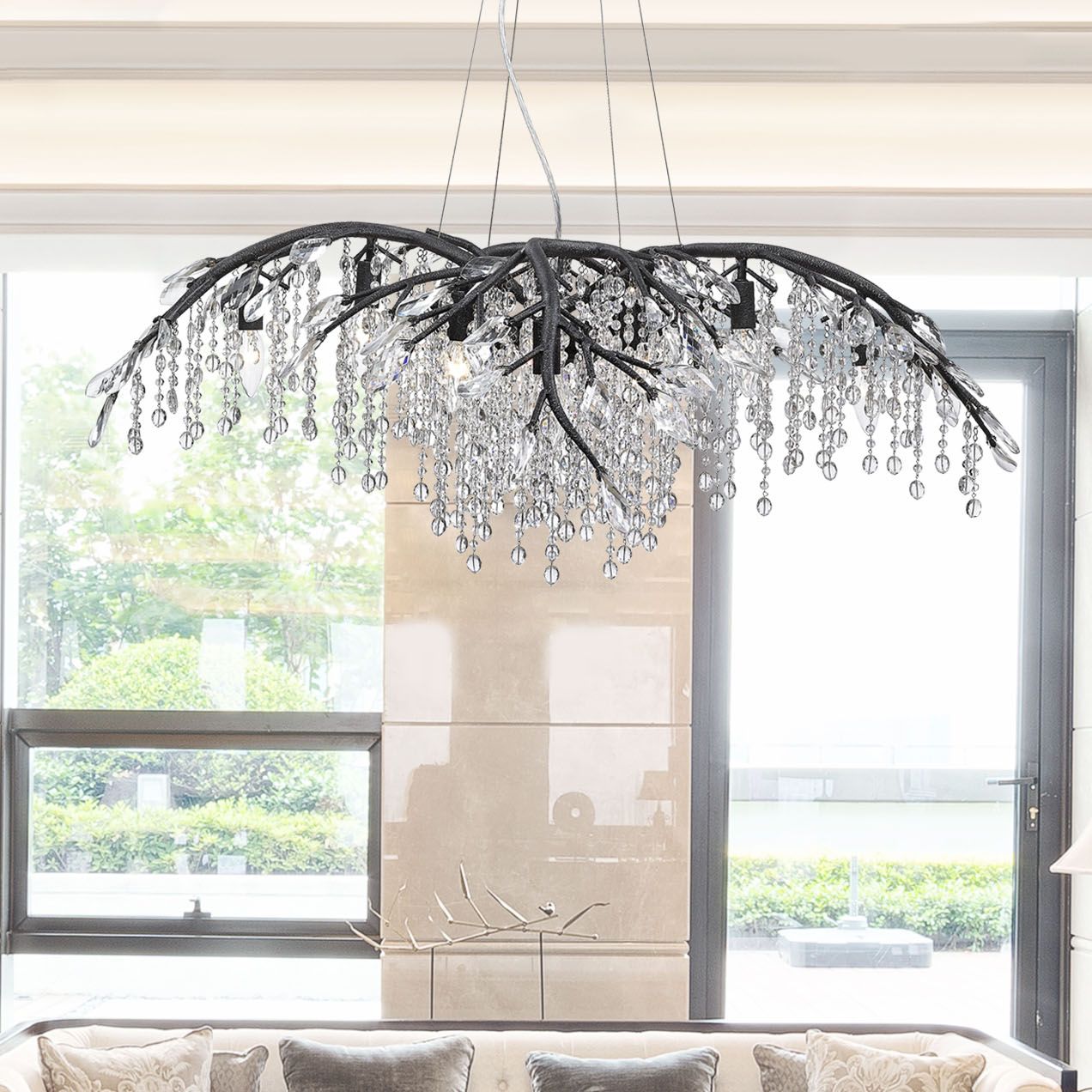 black crystal chandelier