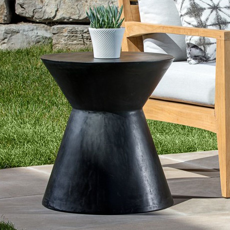 Astley 17 3/4" Wide Black Concrete Outdoor End Table 83A24 Lamps Plus
