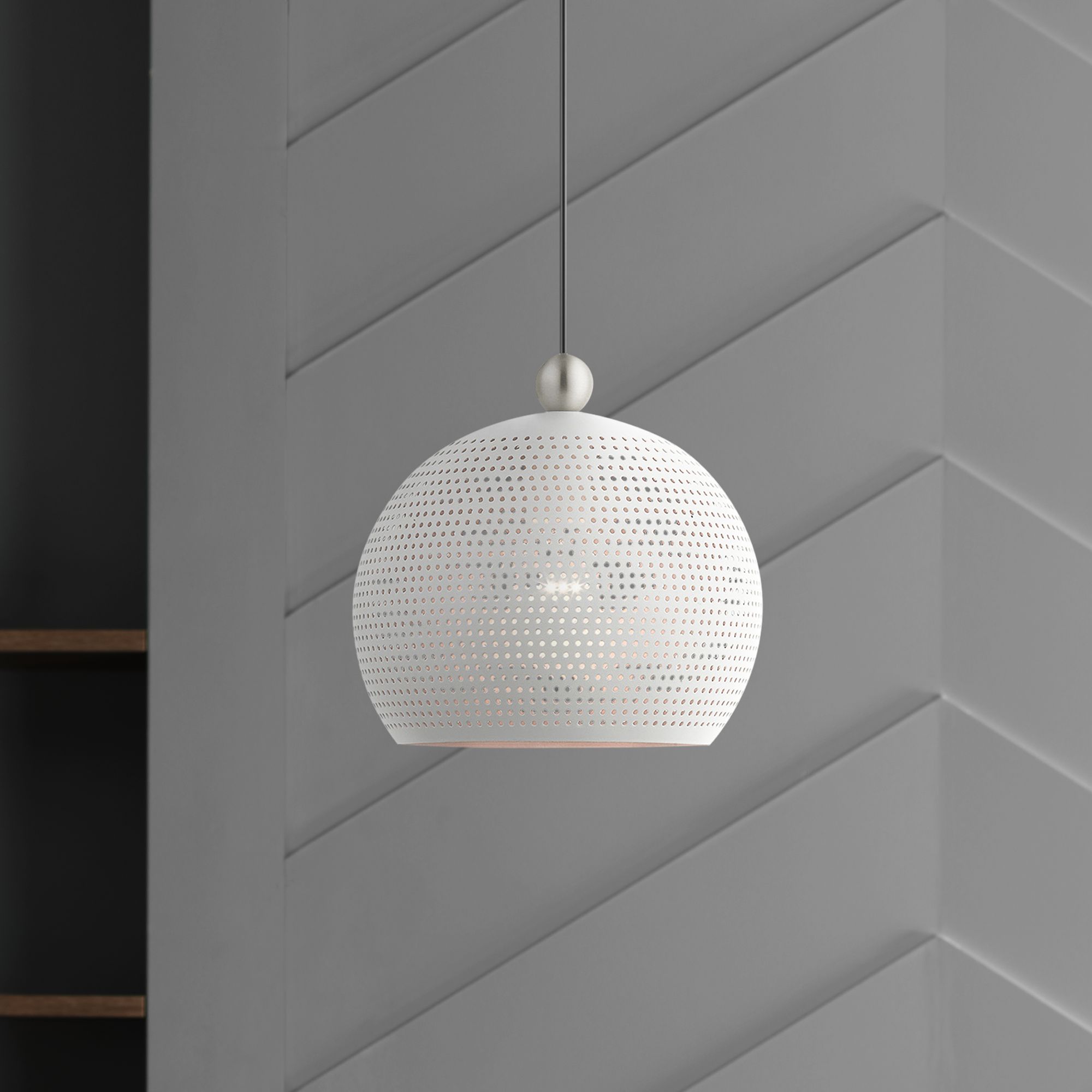 Dublin 10" Wide White Metal Globe Mini Pendant Light 84R01 Lamps Plus