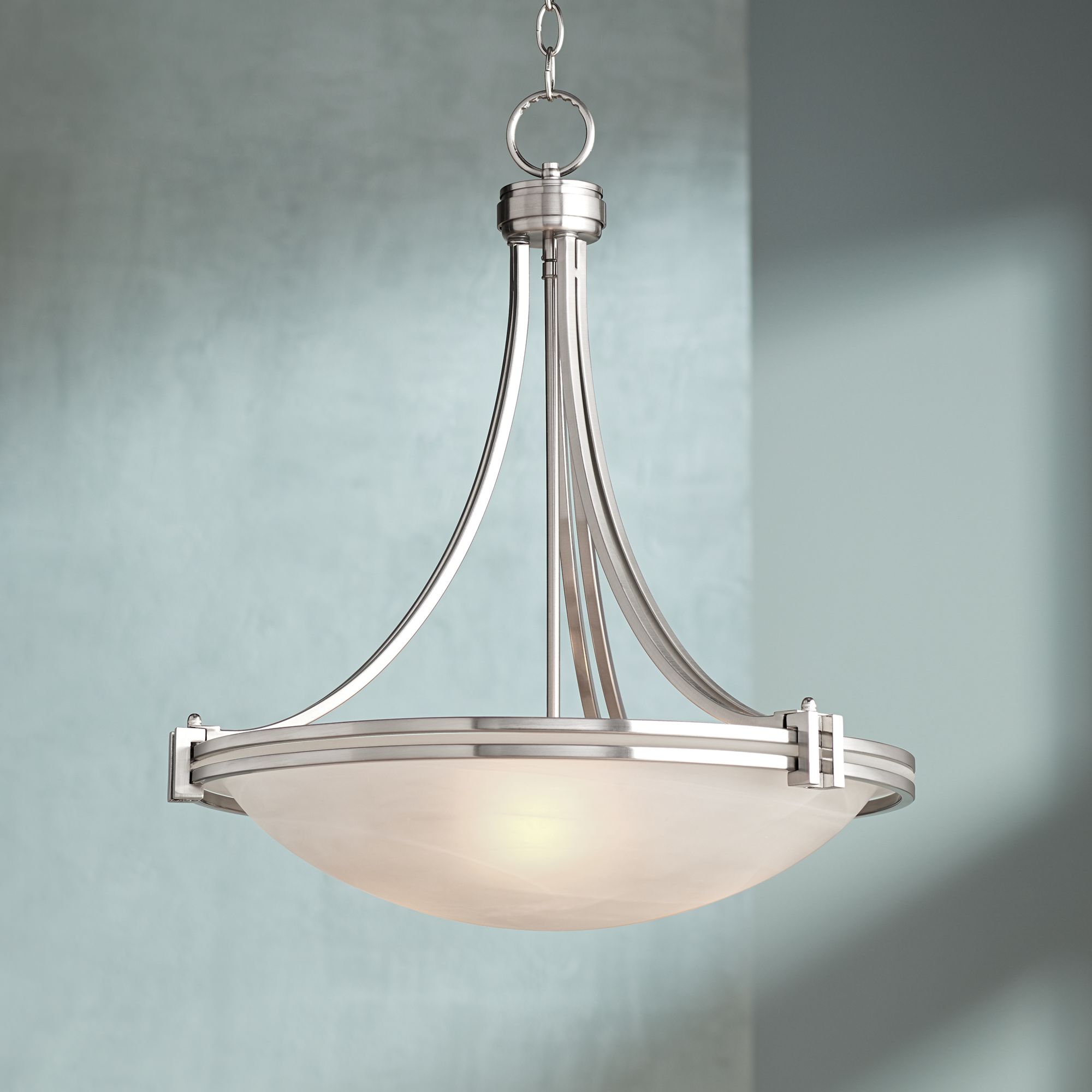 Possini Euro Design Deco Nickel 21 1/2" Wide Pendant Light 85950