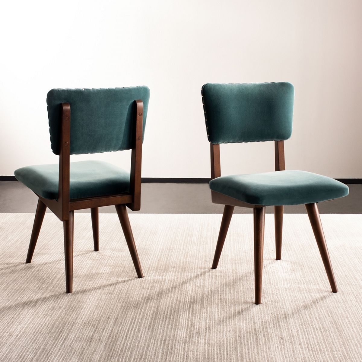 Aurora Dark Teal Dining Chair Set of 2 85N01 Lamps Plus