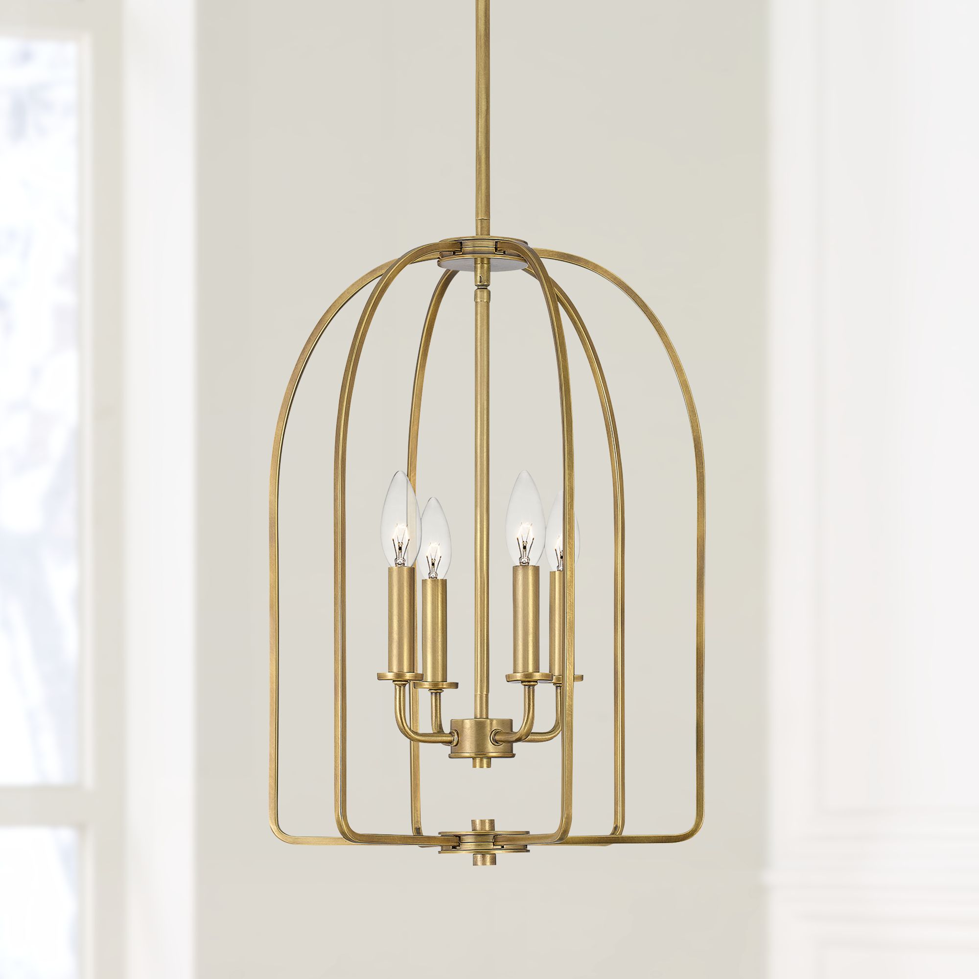 Quoizel Cornell 14" Wide Weathered Brass 4Light Pendant 86A73