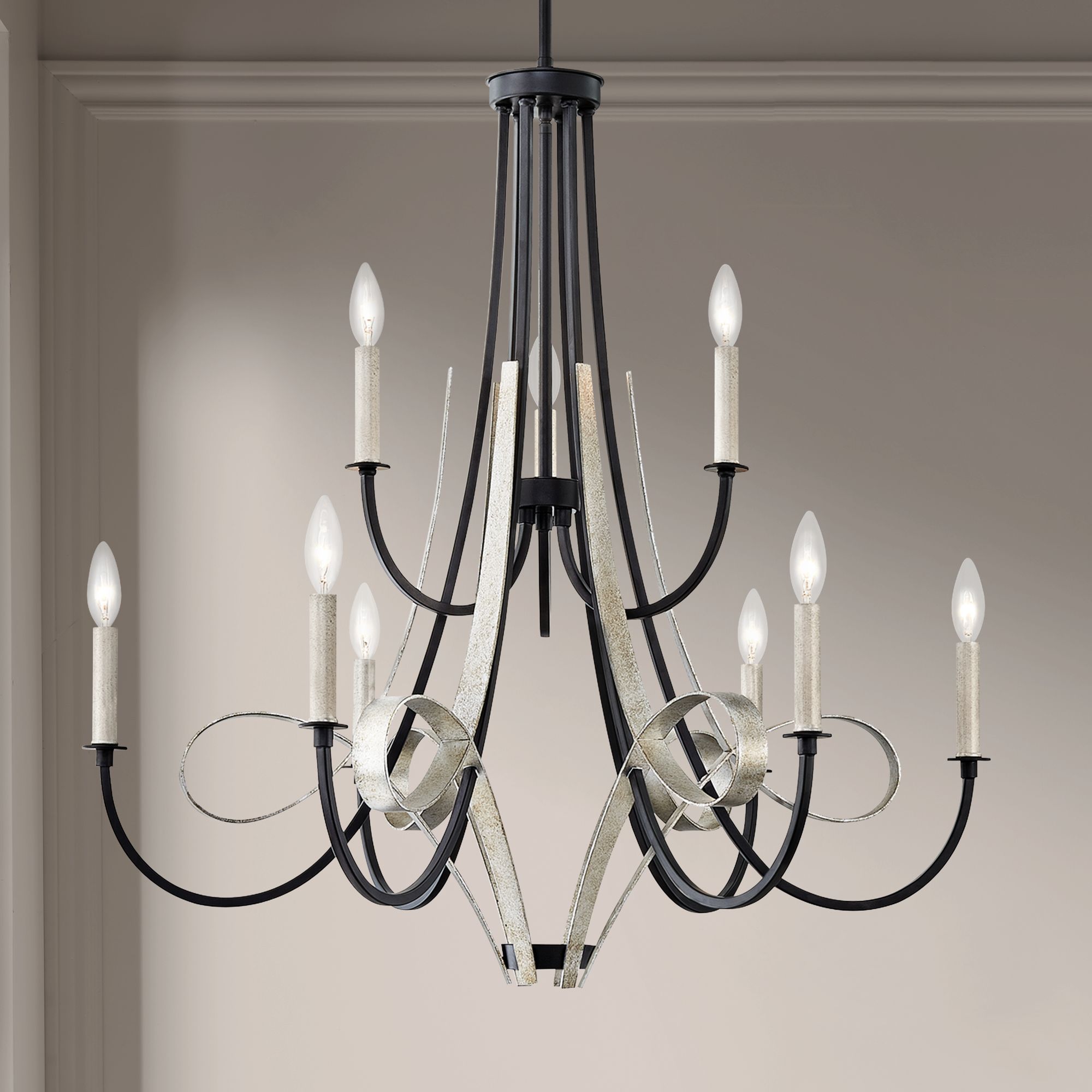 Quoizel Jada 32" Wide Matte Black 9Light Chandelier 86C69 Lamps Plus