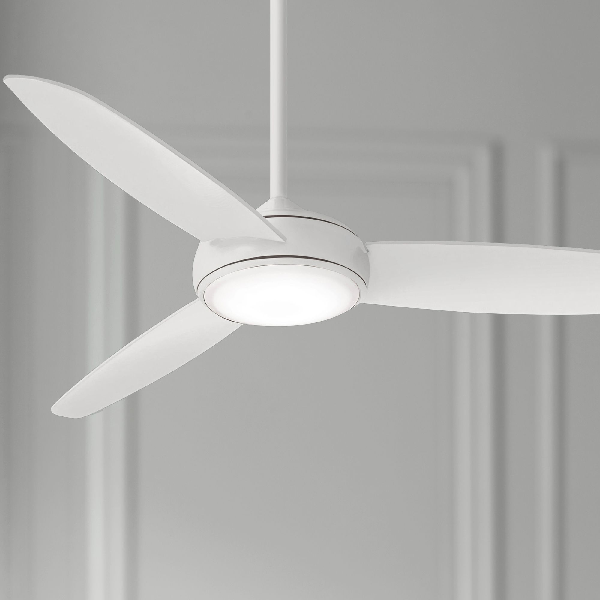 54" Minka Aire Concept IV White Smart Fan LED Wet Ceiling Fan 86R37