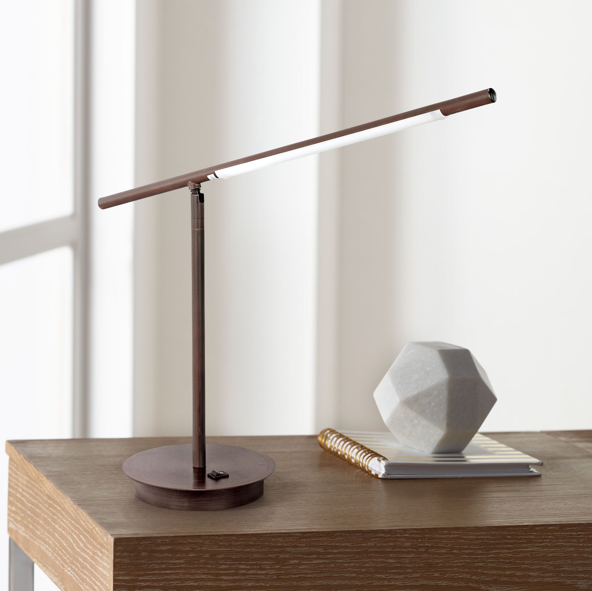 Telesco Oil Rubbed Bronze LED Desk Lamp 8C674 Lamps Plus