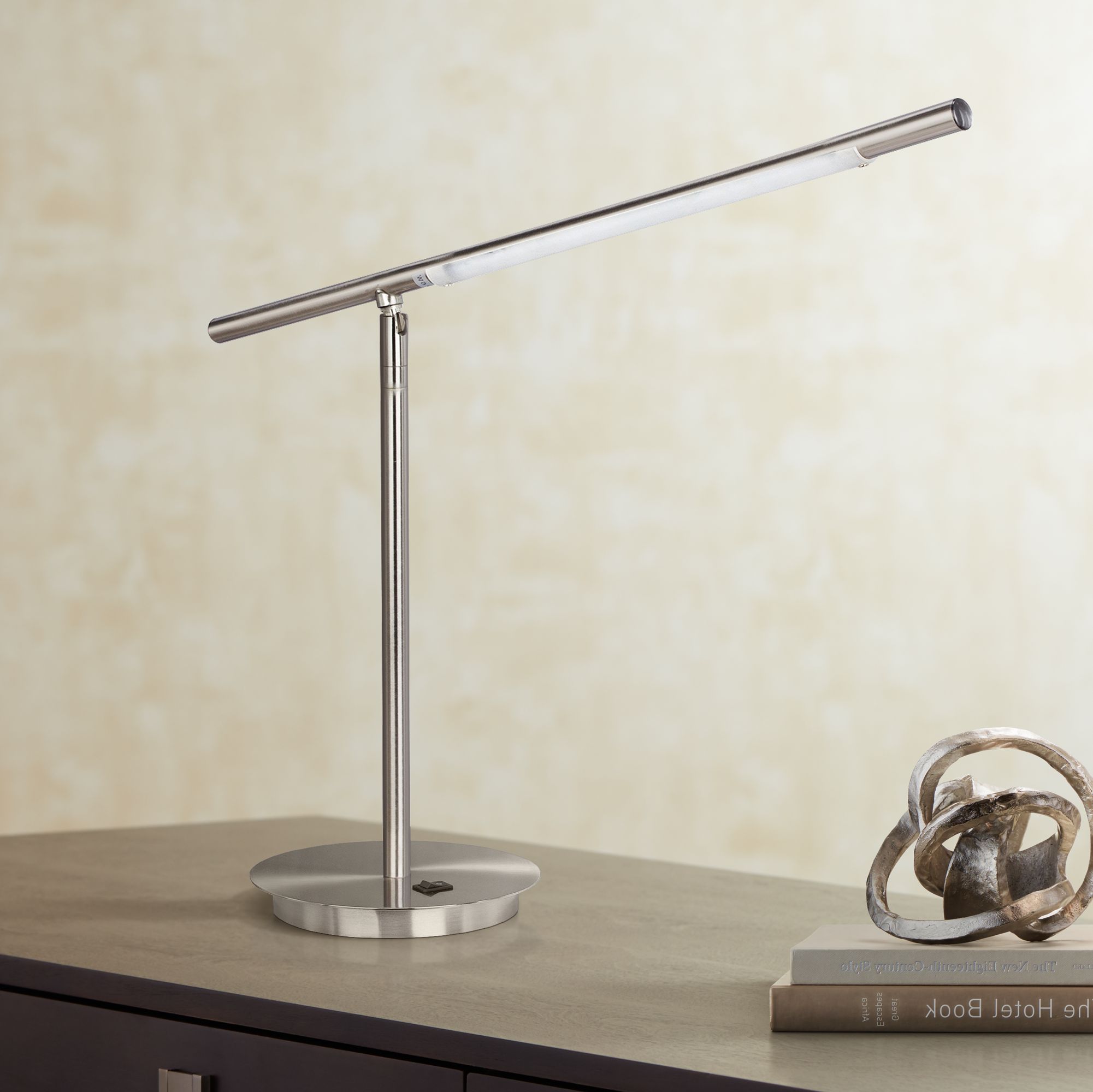 Telesco Satin Chrome LED Desk Lamp 8C694 Lamps Plus