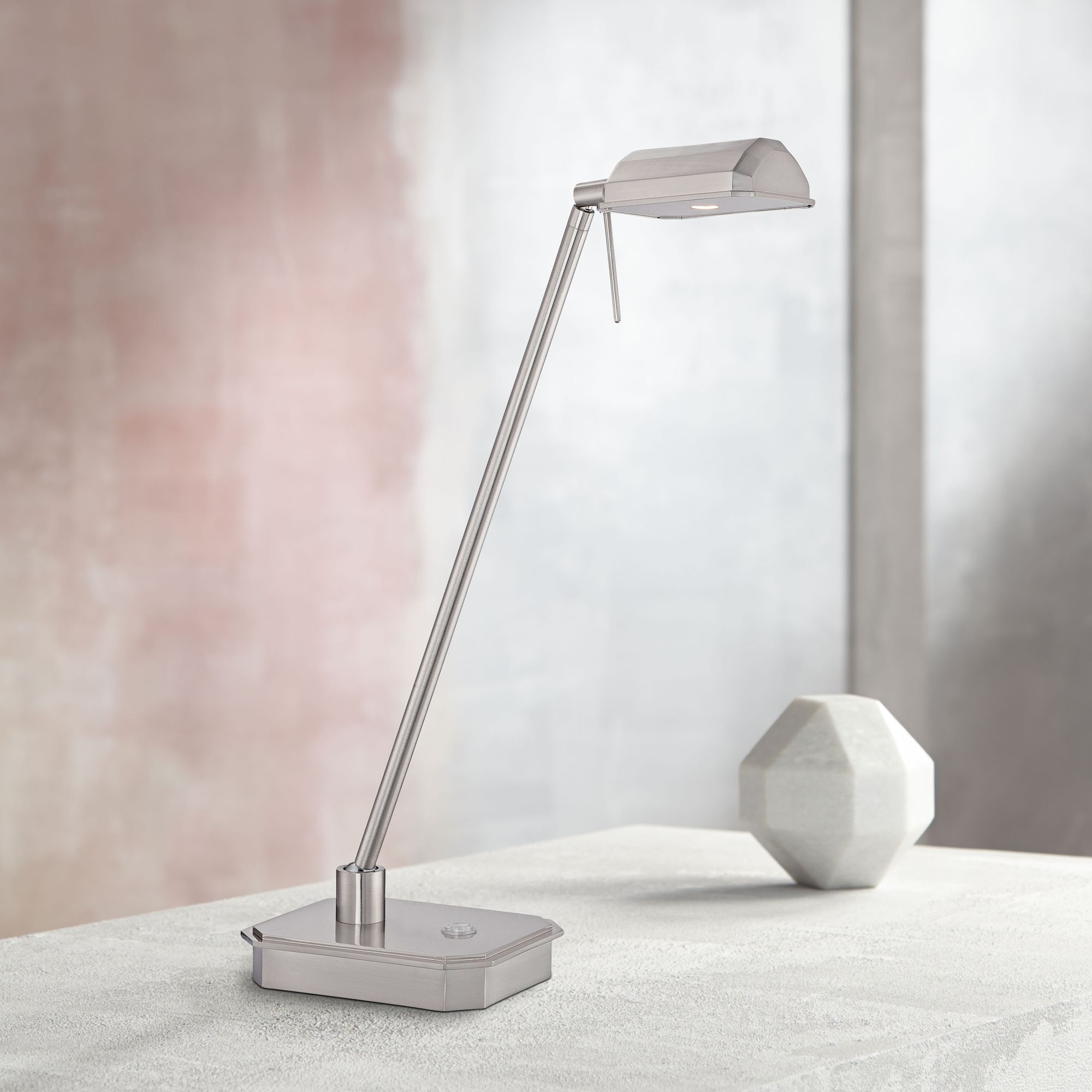 Kovacs Ashton Brushed Nickel LED Desk Lamp 8K668 Lamps Plus