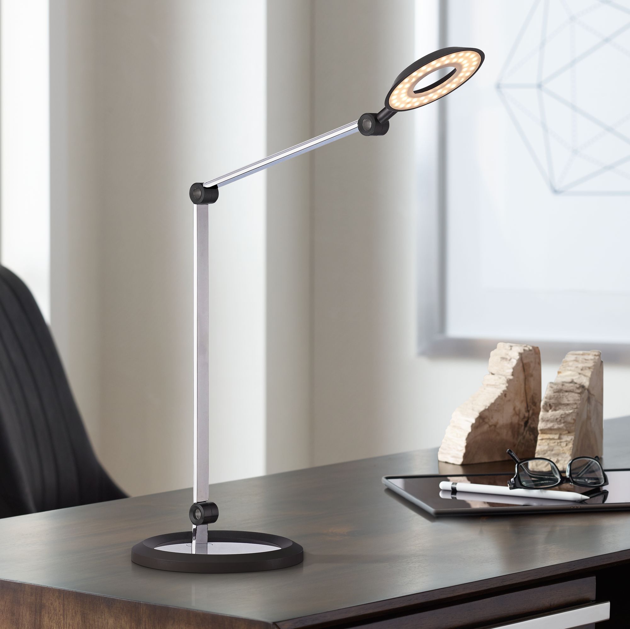 Kovacs Mason Chrome LED Desk Lamp 8K672 Lamps Plus