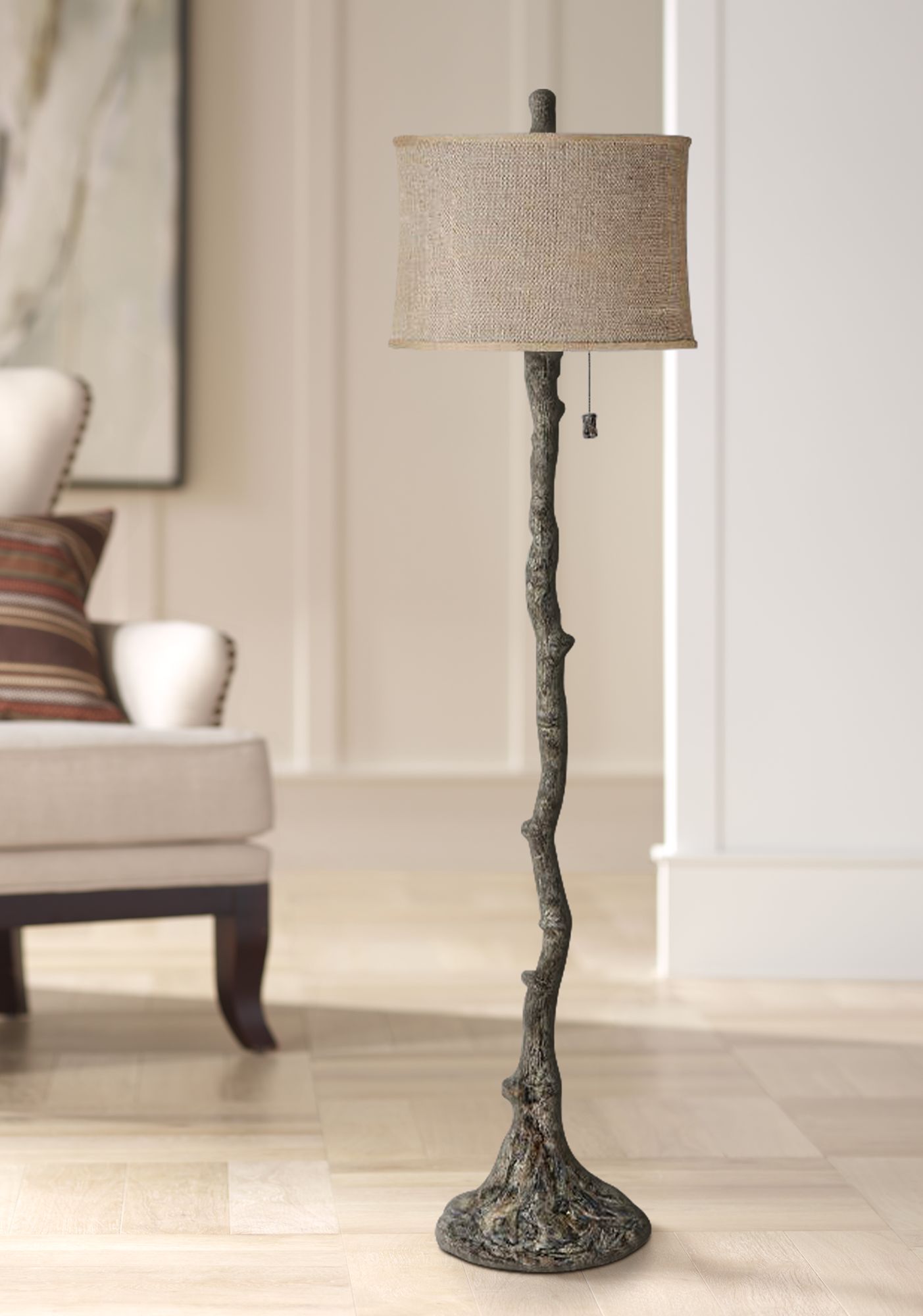 Wesley Bark Tree Branch Floor Lamp 8M826 Lamps Plus