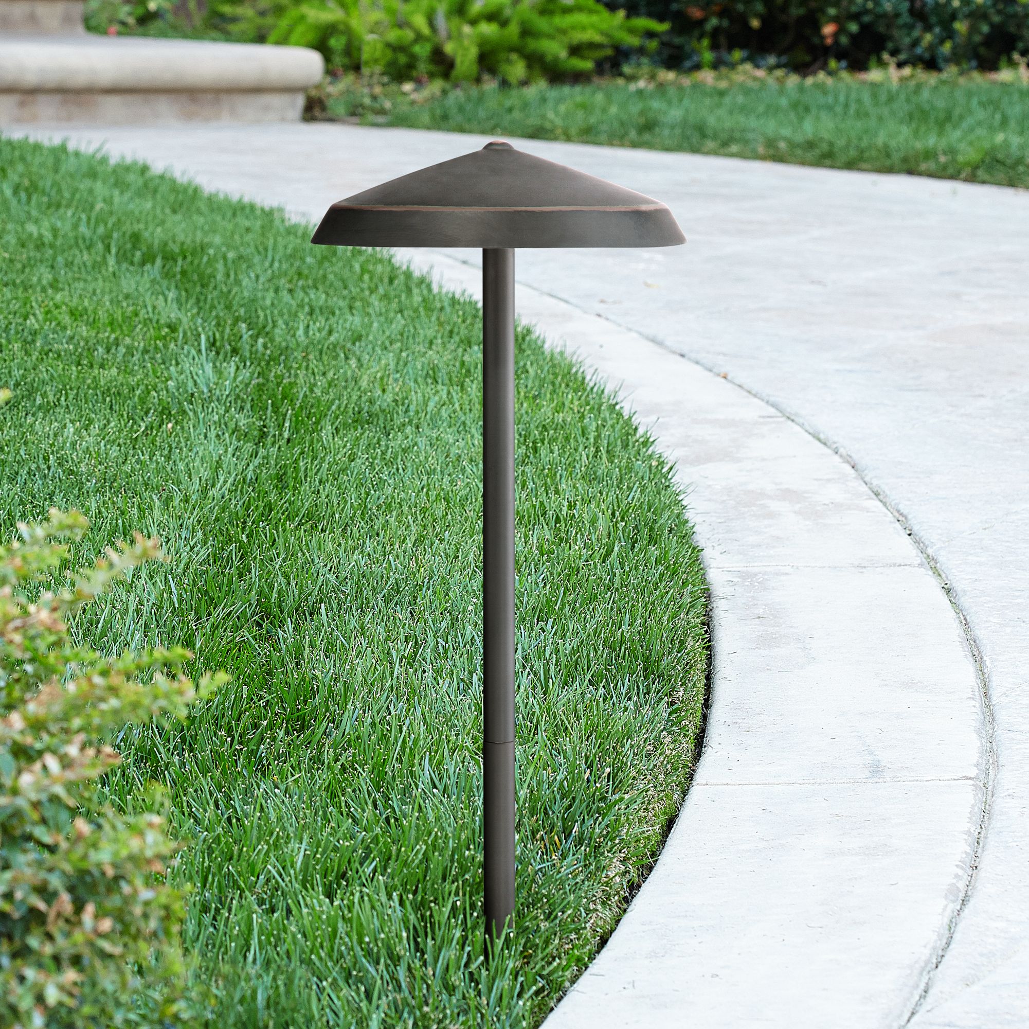Albany Bronze Geo Dome 3 Watt LED Landscape Path Light 8N082 Lamps