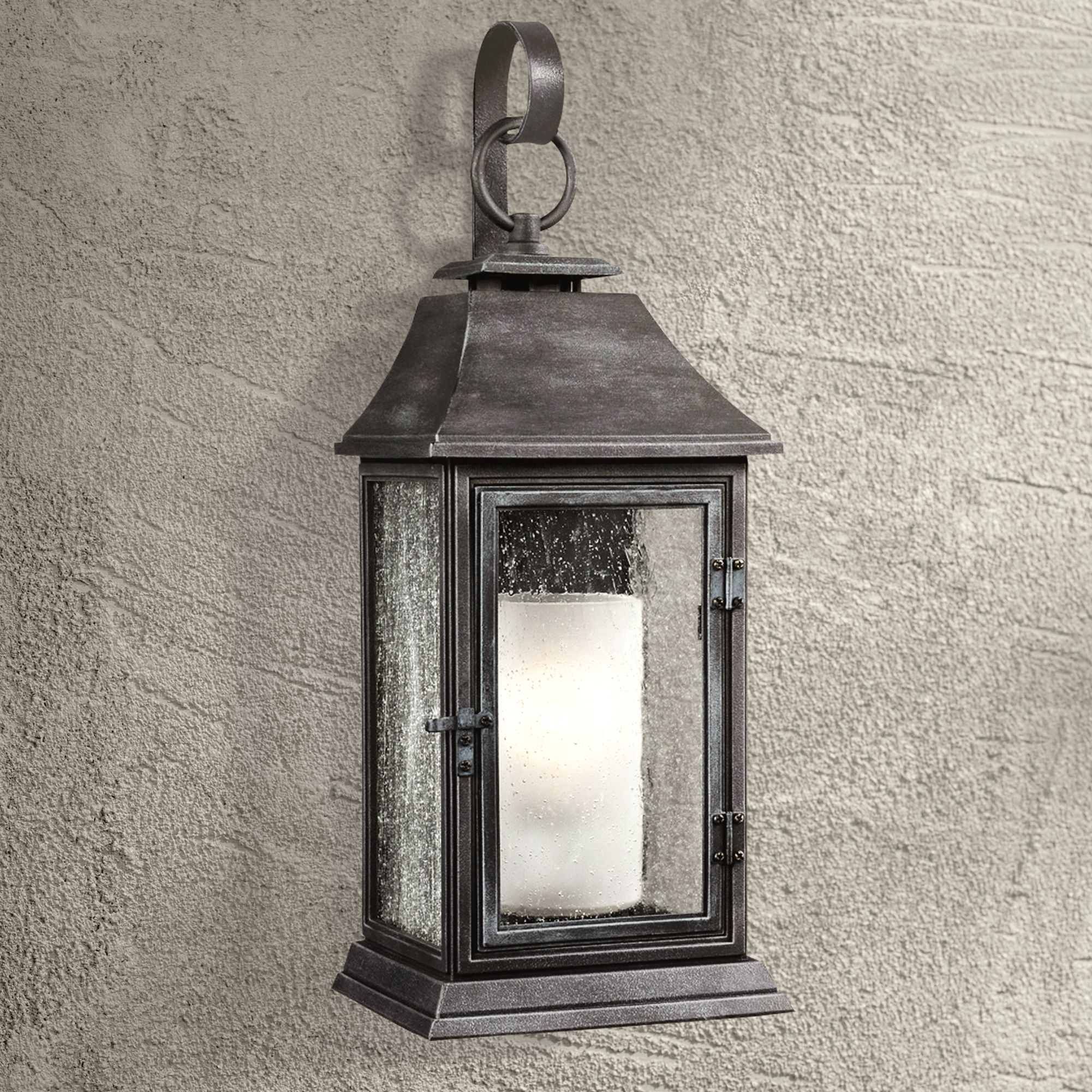 Feiss Shepherd 25 1/2" High Weathered Zinc Outdoor Wall Light 8N681
