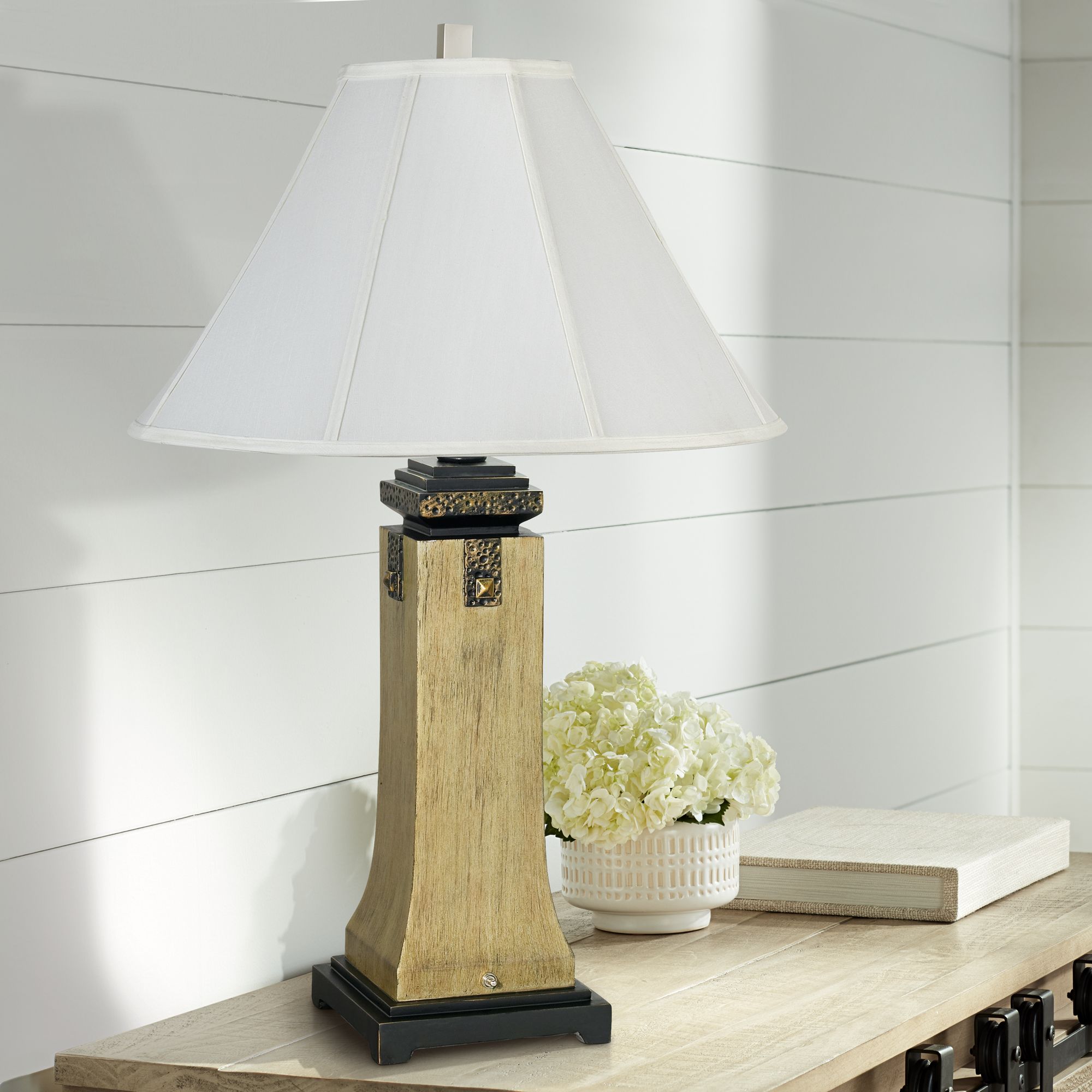 Tarnished Silver Western Rustic Table Lamp 91Y12 Lamps Plus