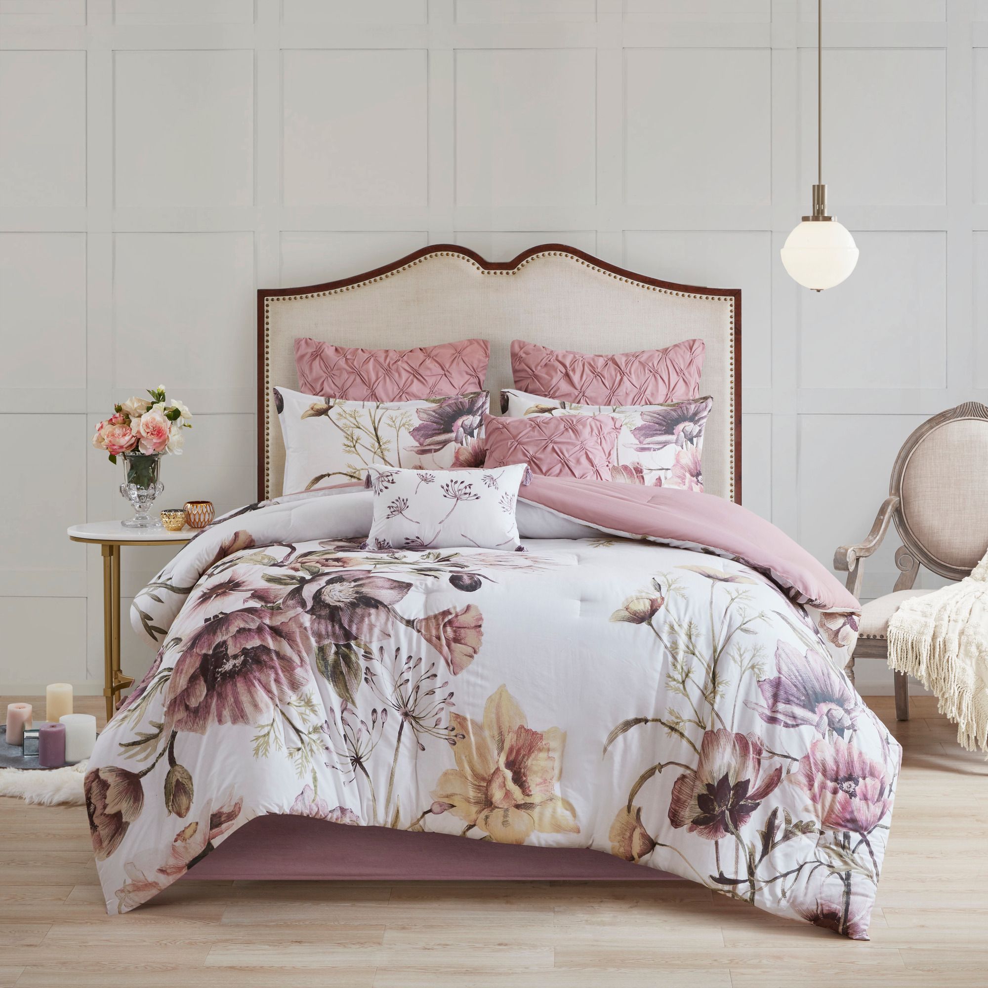 5.0 из 5 звездоч., исходя из 5 оценки(ок) товара(5). cassandra blush floral 8 piece comforter set
