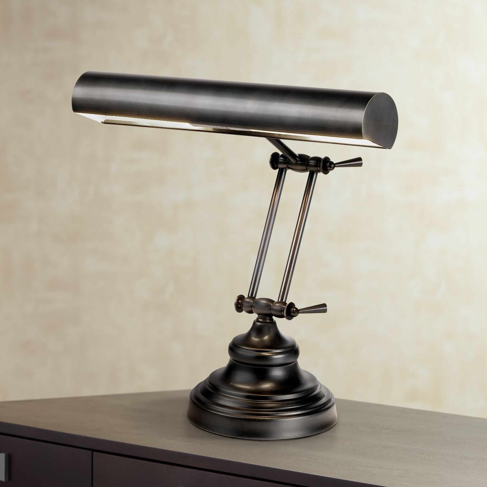 House of Troy Adjustable Bronze Finish Piano Lamp 94422 Lamps Plus