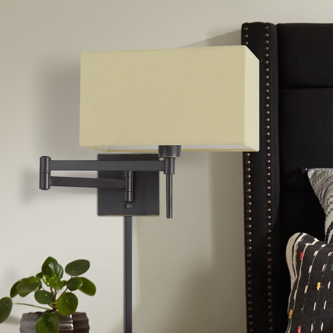 Robson Dark Bronze PlugIn Swing Arm Reading Wall Lamp 96A25 Lamps