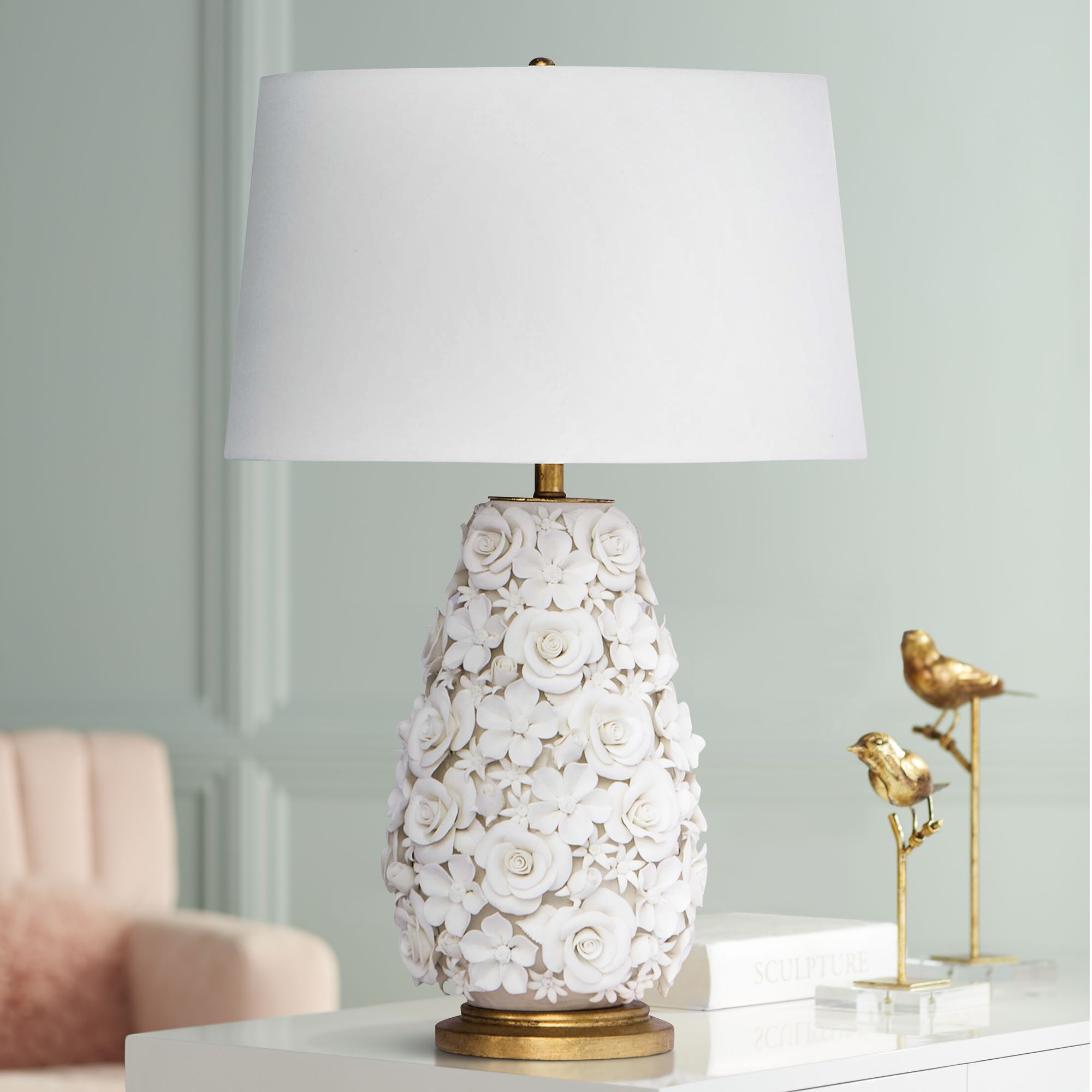 Regina Andrew Design Alice Porcelain Flower Table Lamp 96M22 Lamps