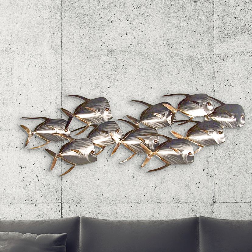 Large Metal Fish Outdoor Wall Art Wall Design Ideas