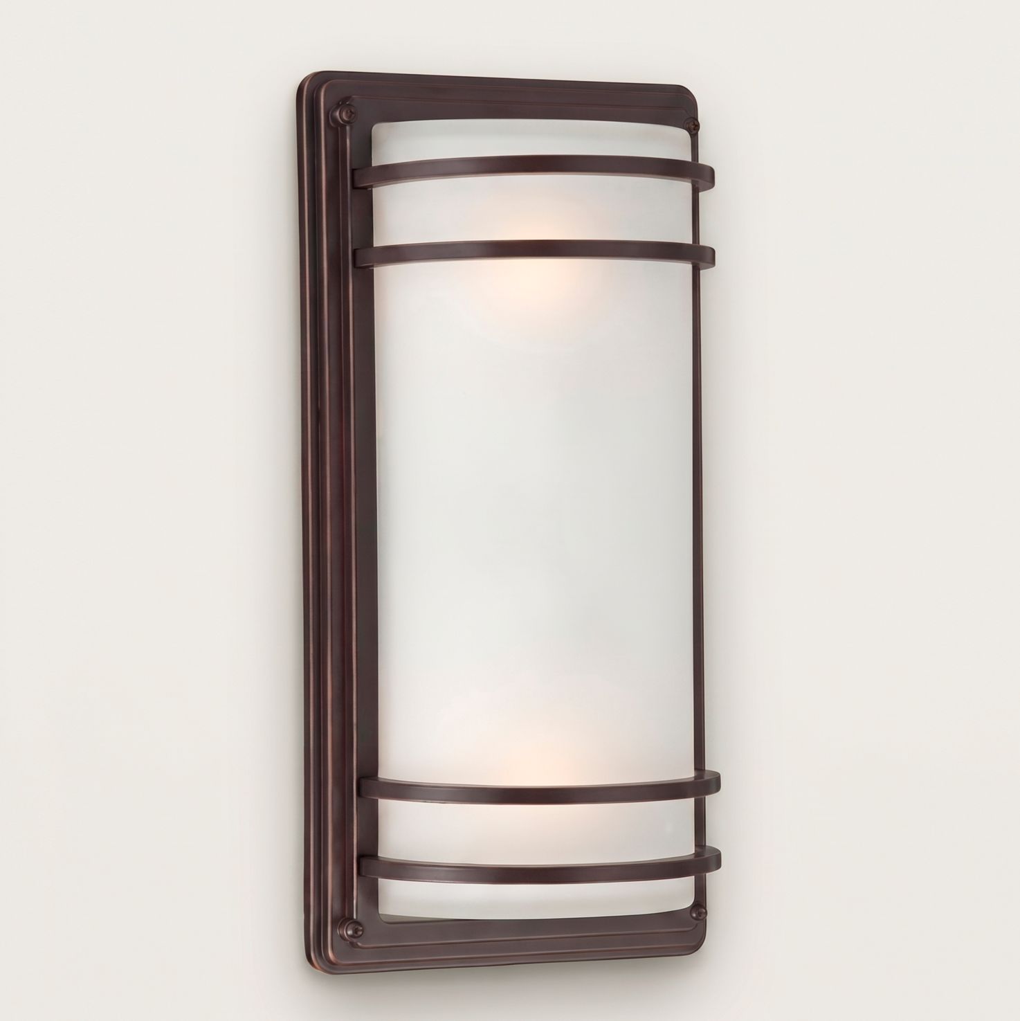 Habitat 16" High Bronze and Opal Glass Outdoor Wall Light 9C037