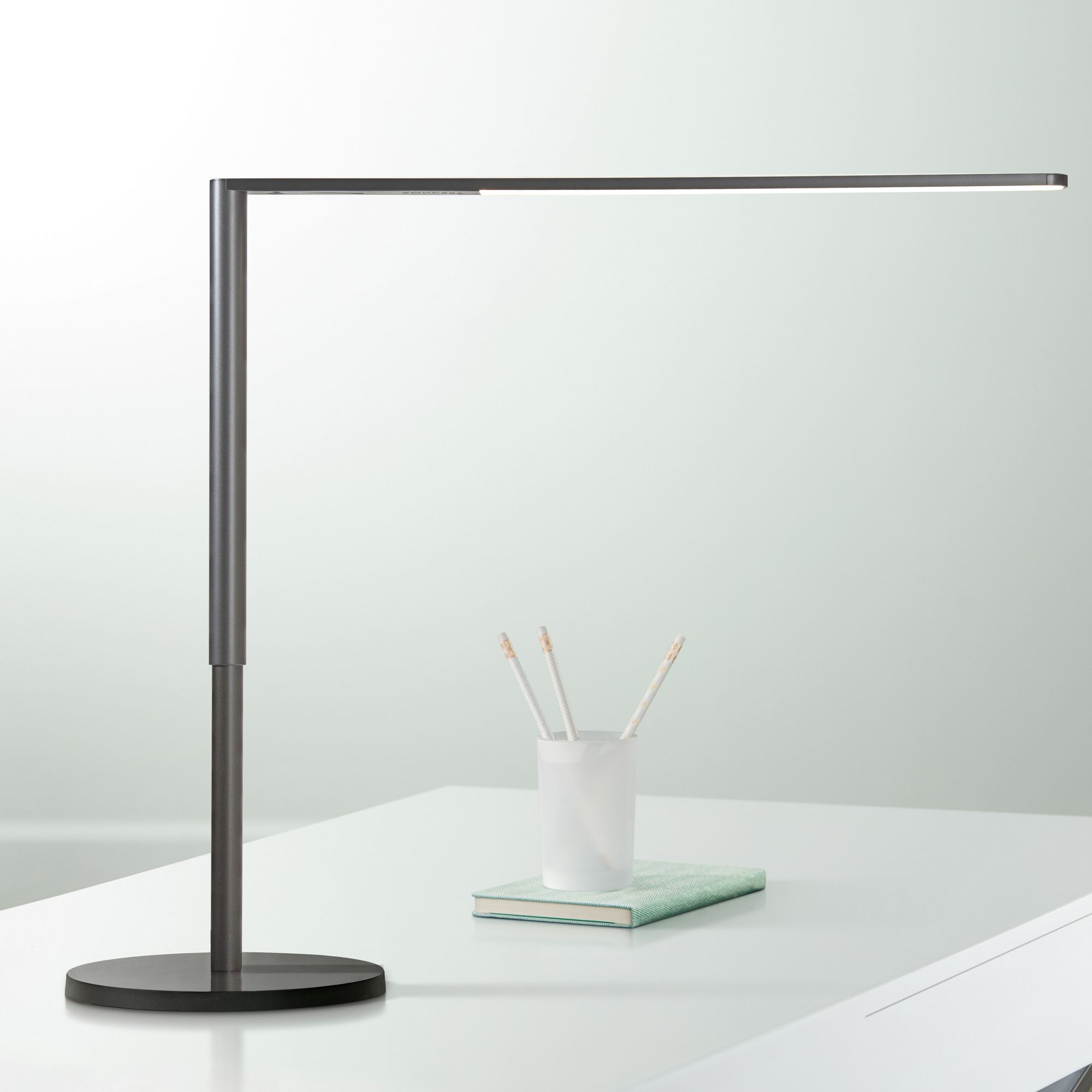 Koncept Lady7 Metallic Black LED Desk Lamp with USB Port 9C371