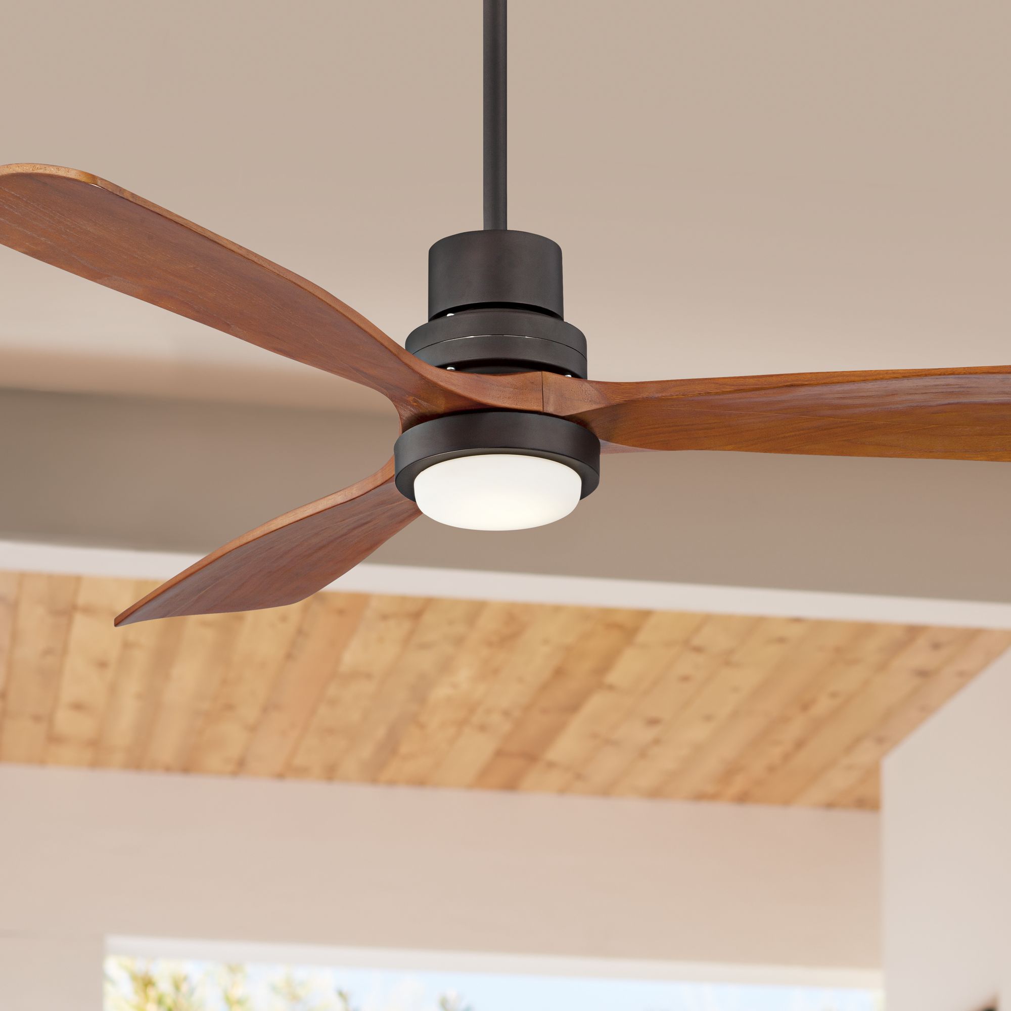 52" Casa DeltaWing Bronze Outdoor LED Ceiling Fan 9C710 Lamps Plus