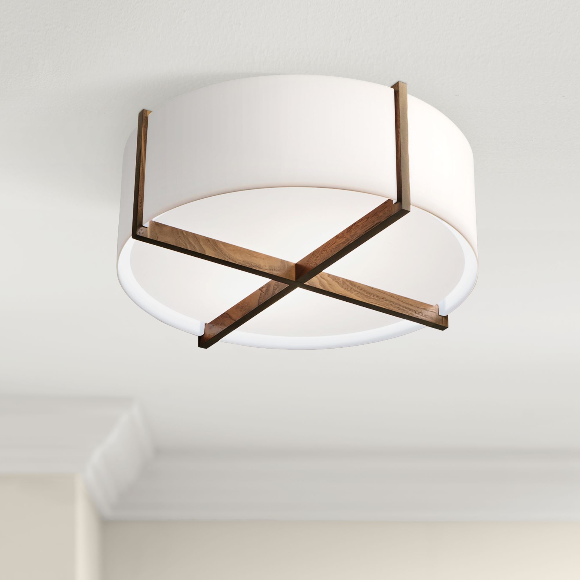 Cerno Plura 18" Wide Walnut Ceiling Light 9D567 Lamps Plus