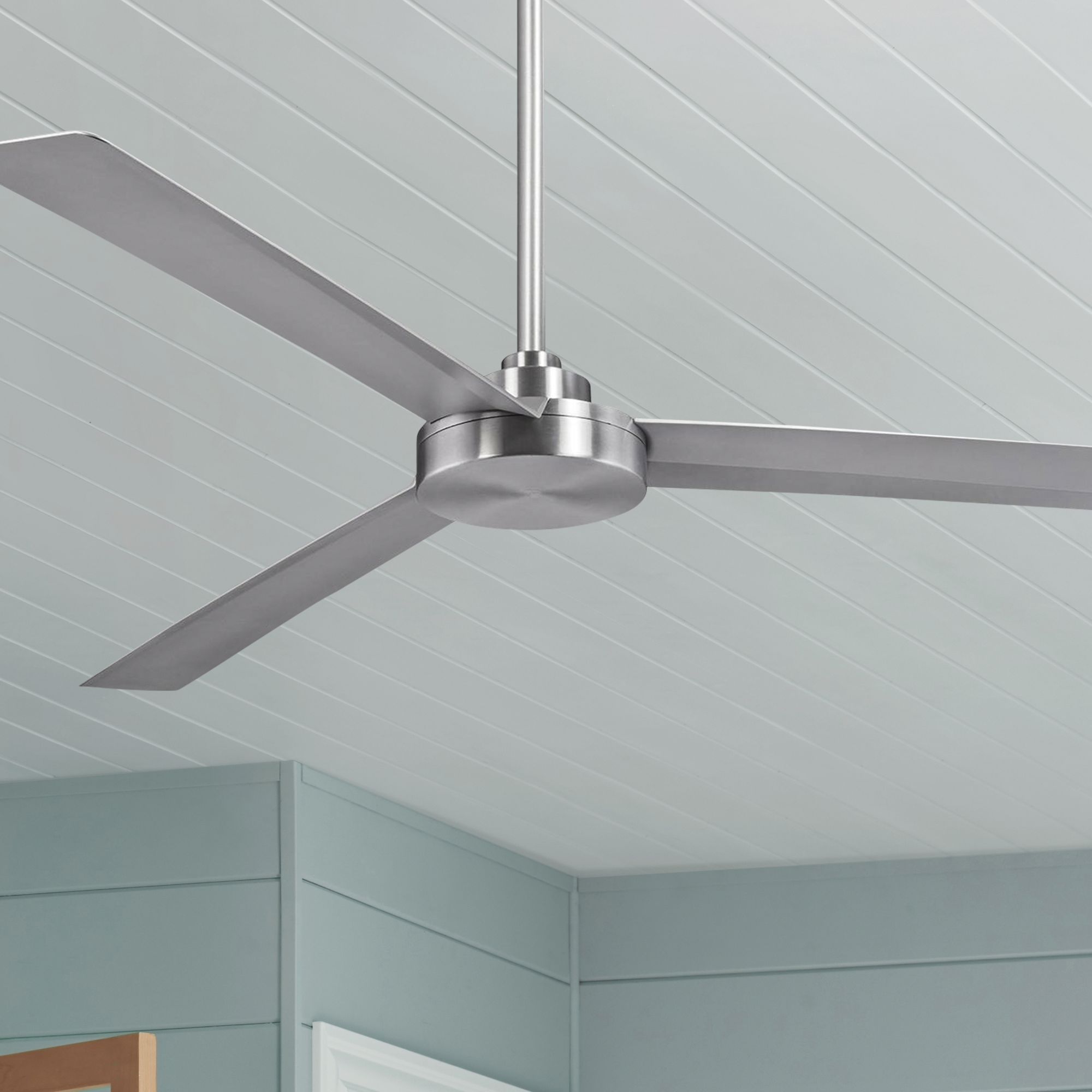 62" Minka Aire Roto XL Brushed Aluminum Outdoor Ceiling Fan 9F628