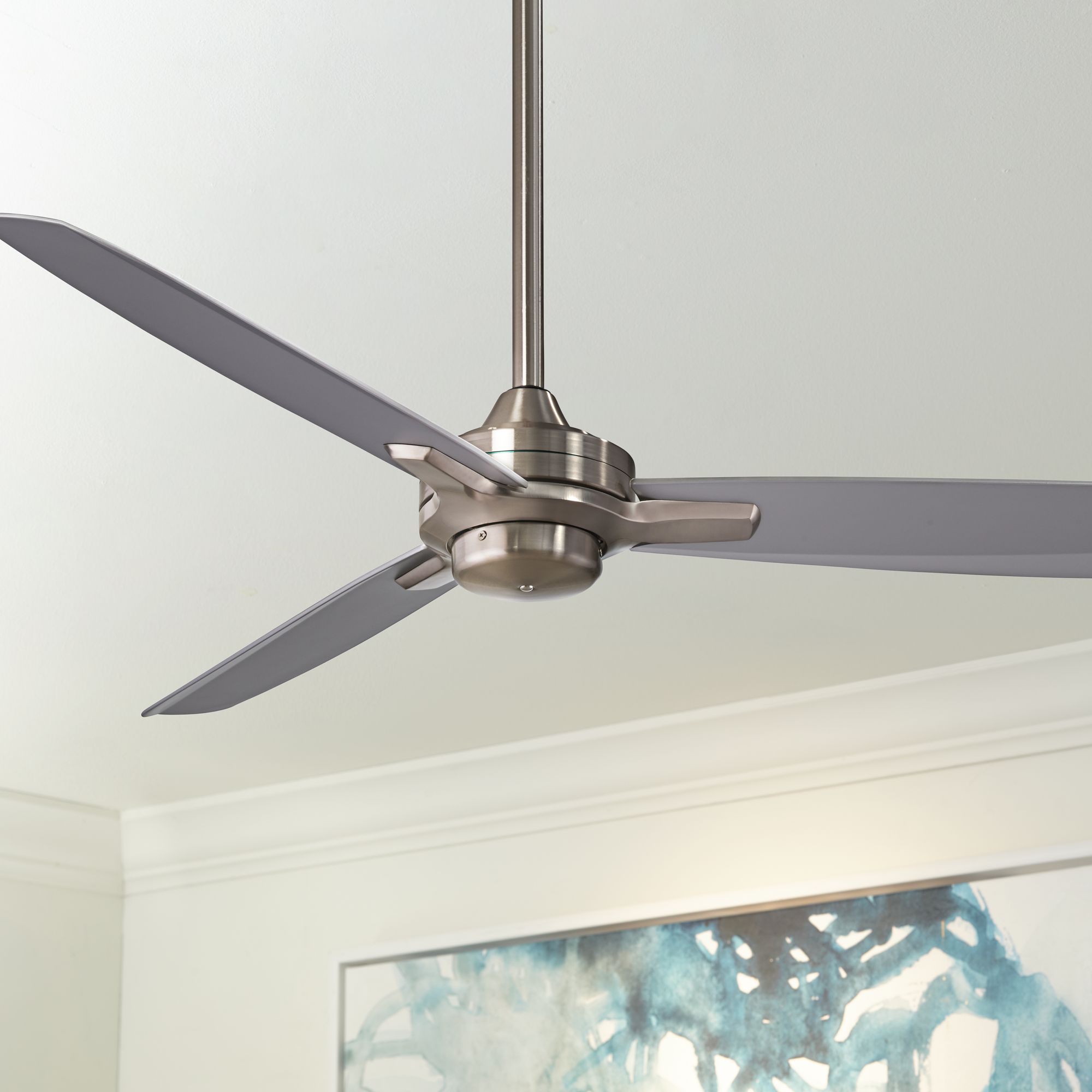 52" Minka Aire Rudolph Brushed Nickel Silver Ceiling Fan 9F706